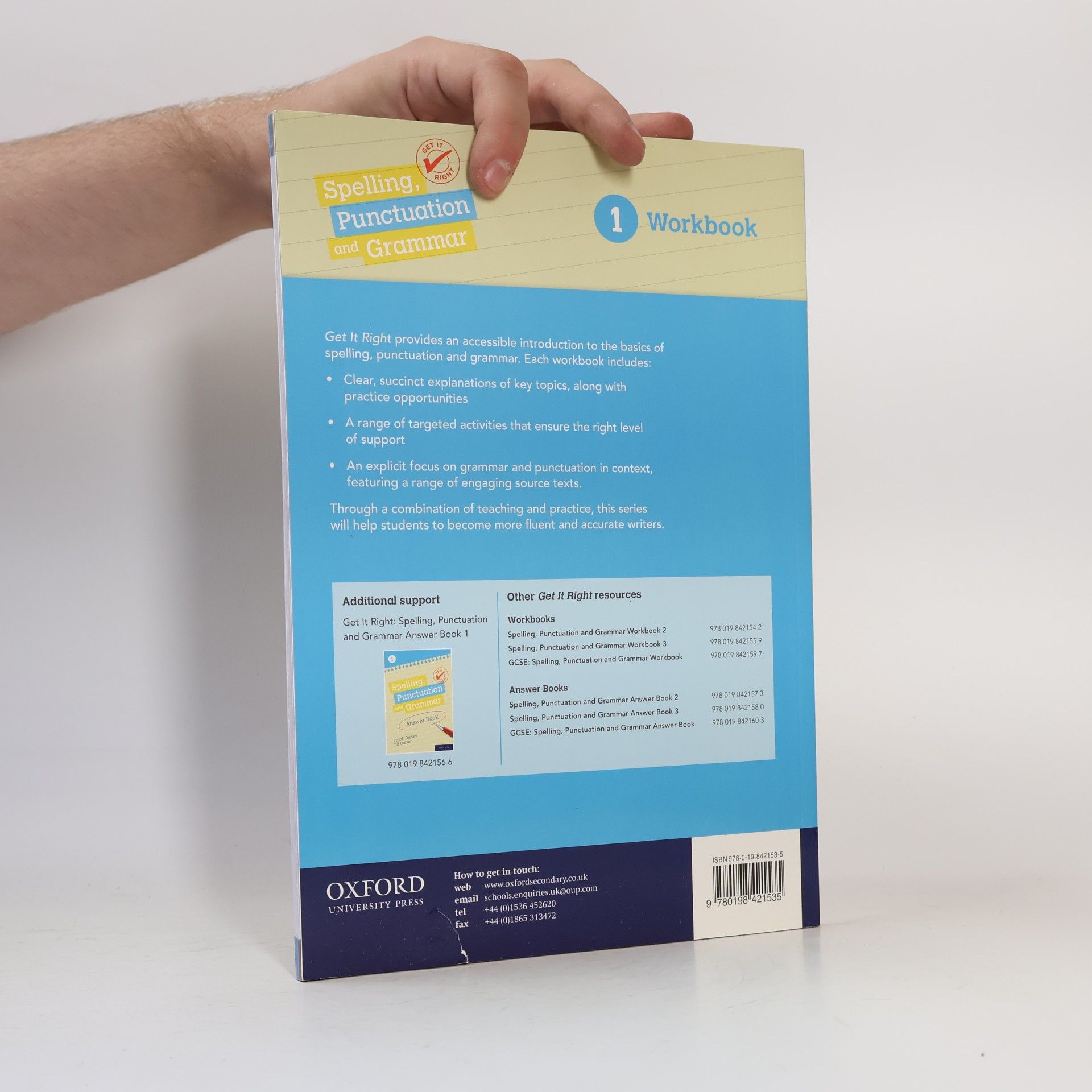Frank Danes Get It Right: KS3; 11-14: Spelling, Punctuation And Grammar Workbook 1