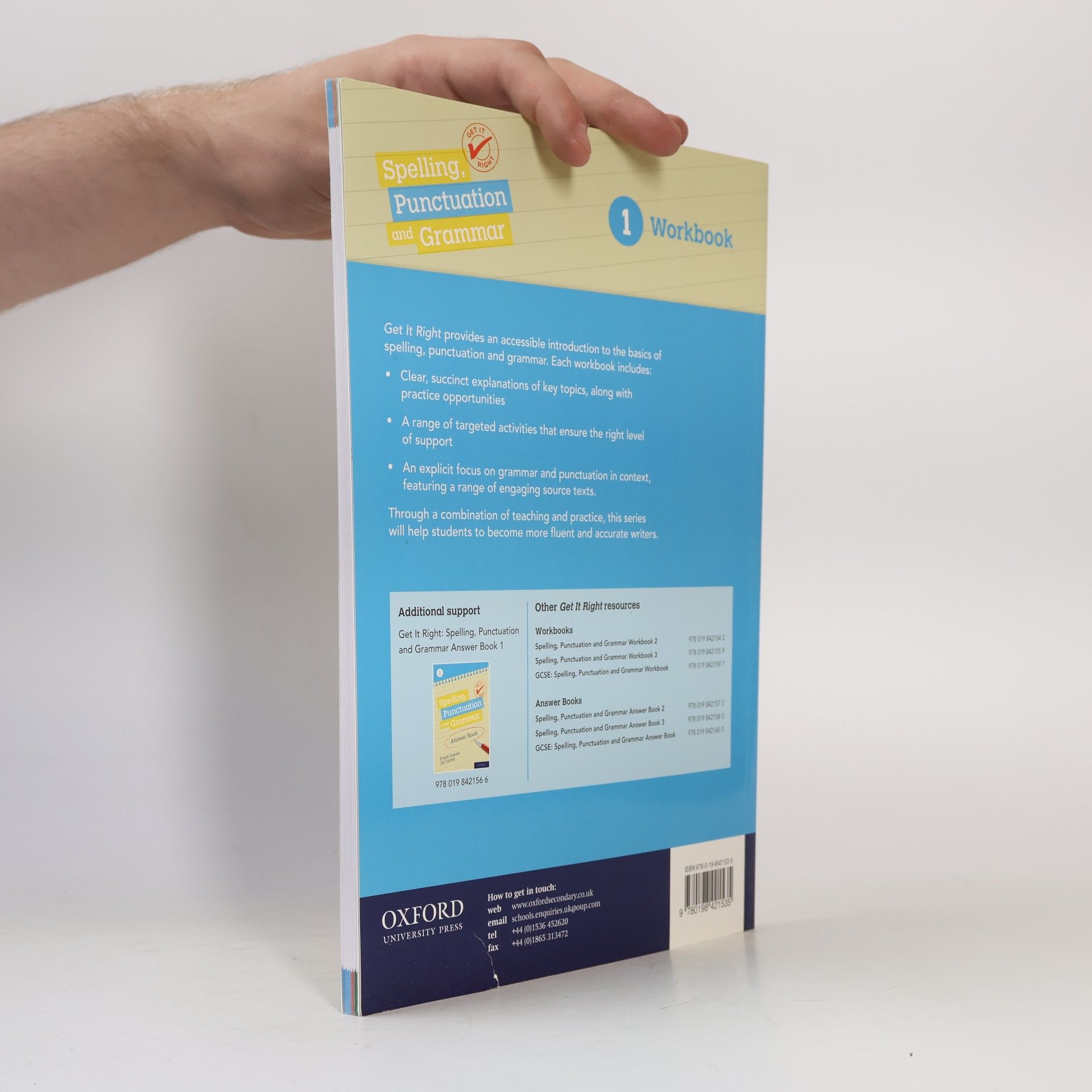 Frank Danes Get It Right: KS3; 11-14: Spelling, Punctuation And Grammar Workbook 1