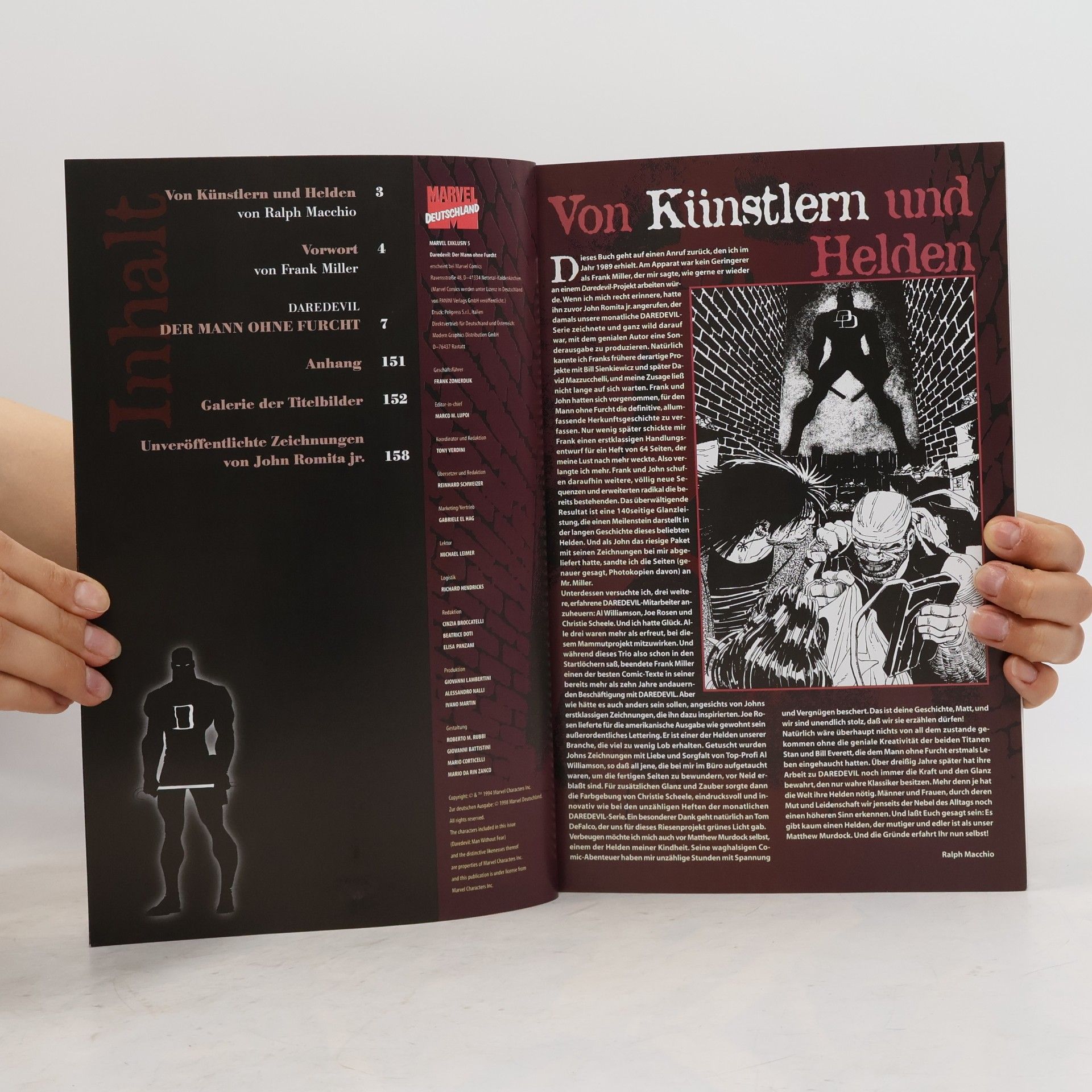 Frank Miller Marvel Exklusiv 5. Daredevil. Der Mann Ohne Furcht