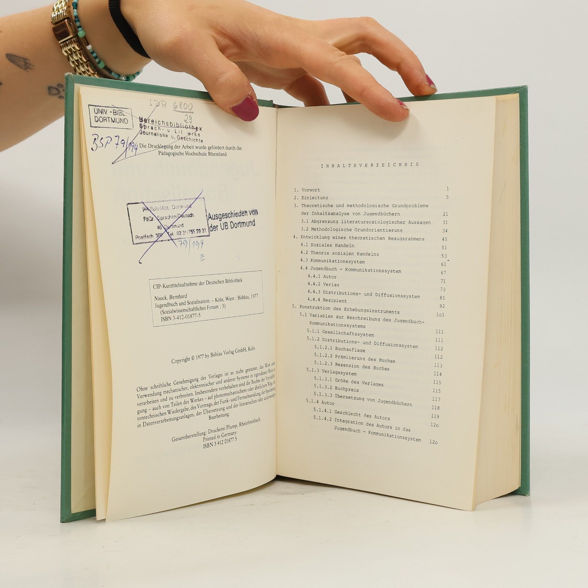 Bernhard Nauck Sozialwissenschaftliches Forum: Jugendbuch und Sozialisation