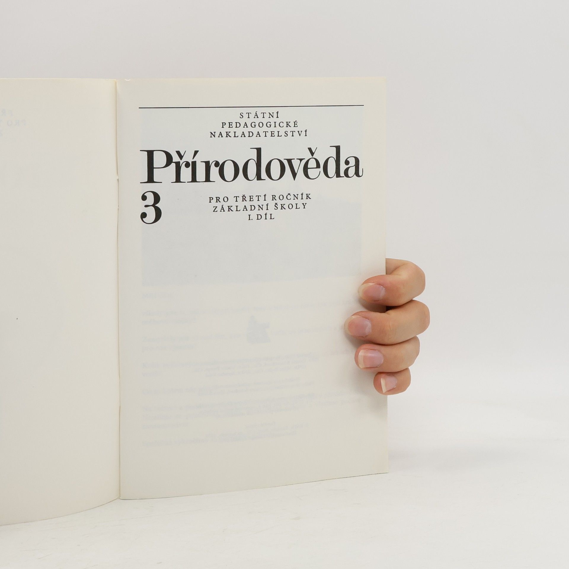 AA.VV. Přírodověda pro 3. ročník základní školy I. díl