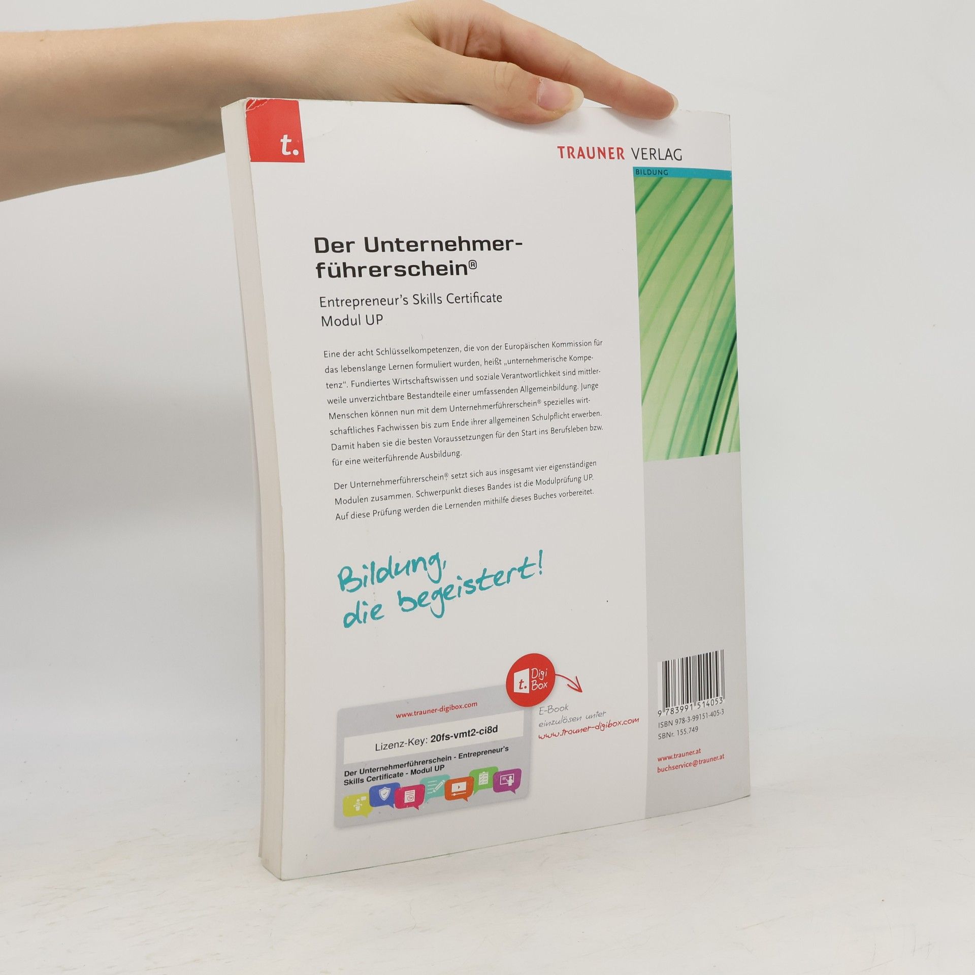 Leopold Schatz Der Unternehmerführerschein - Entrepreneur's Skills Certificate, Modul UP + E-Book