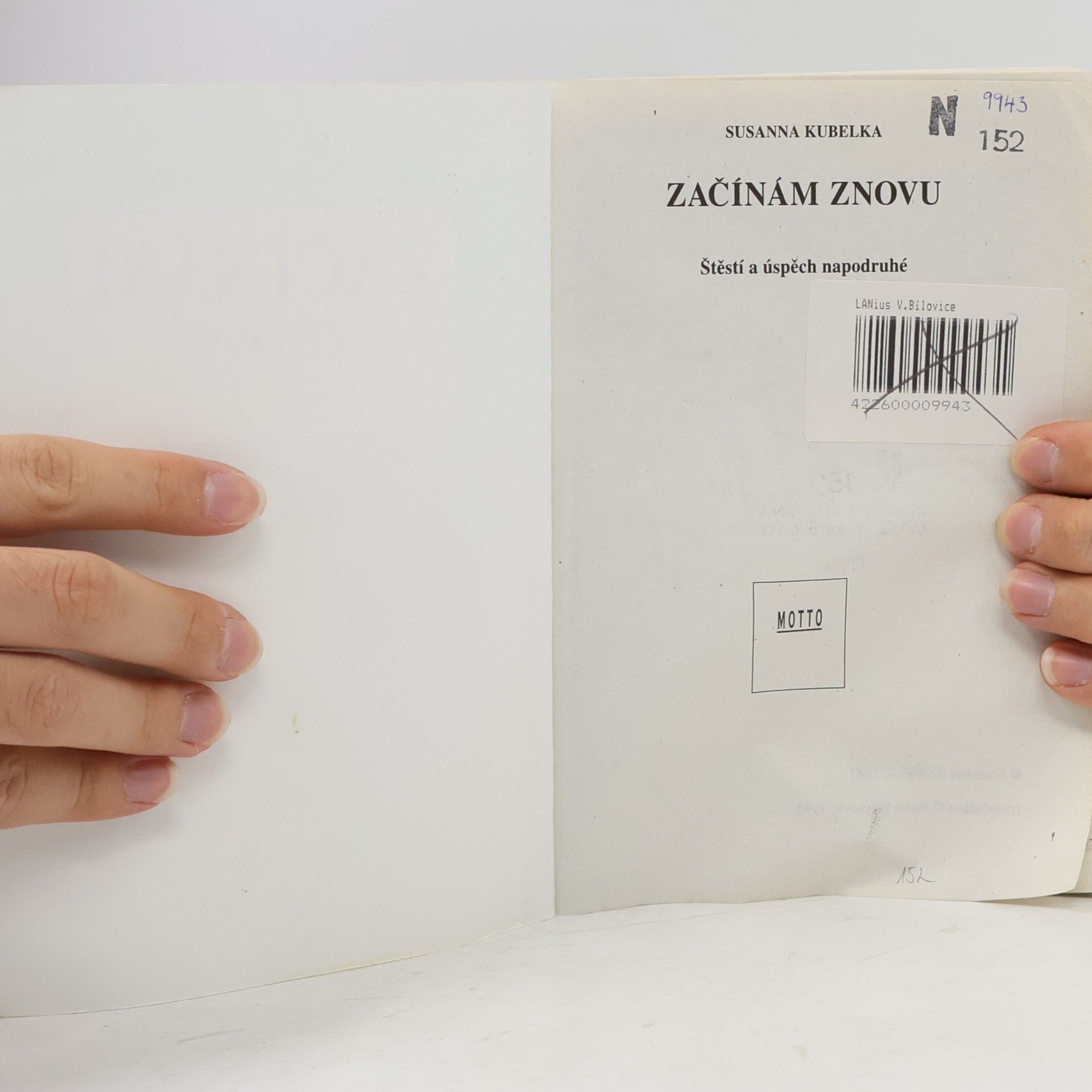 Susanna Kubelka Začínám znovu