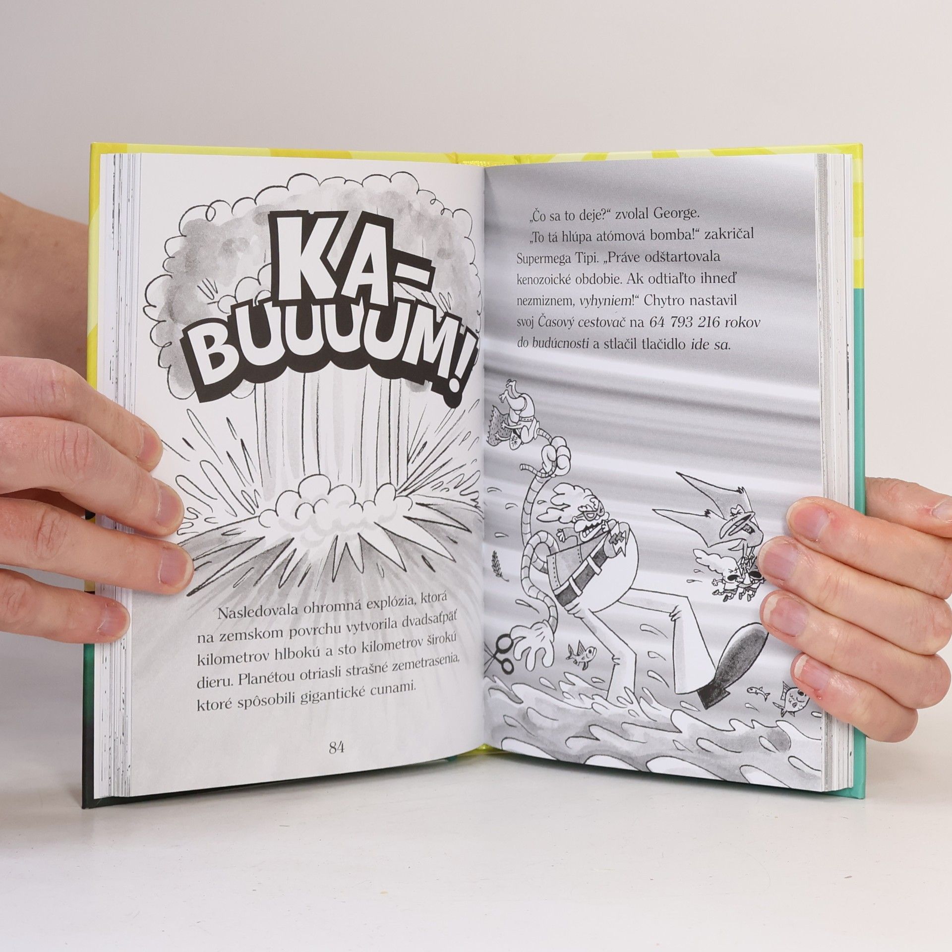 Dav Pilkey Kapitán Bombarďák a pompézna pomsta rádioaktívnych Robo-boxeriek