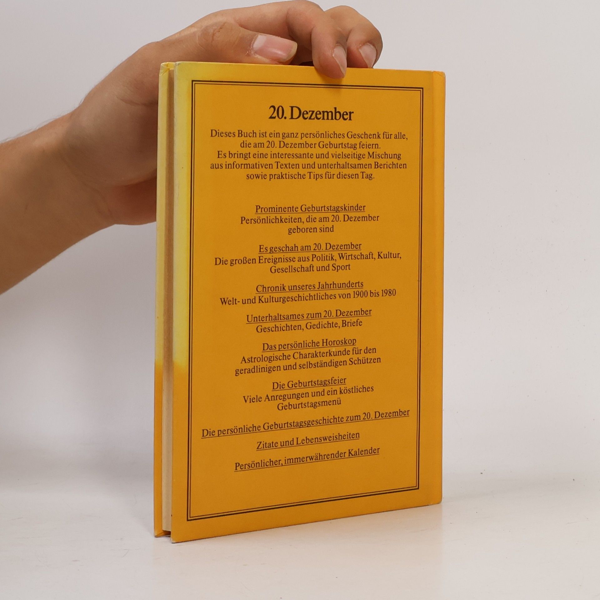Kolektiv autorů Das persönliche Geburtstagsbuch 20. Dezember