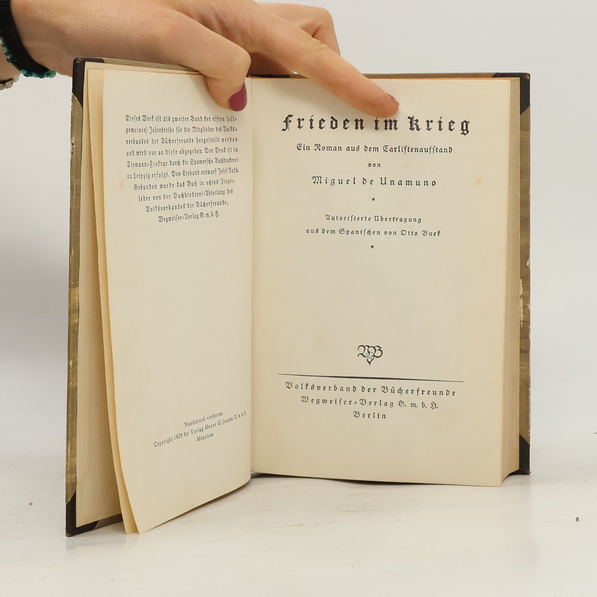 Miguel de Unamuno Frieden im Krieg