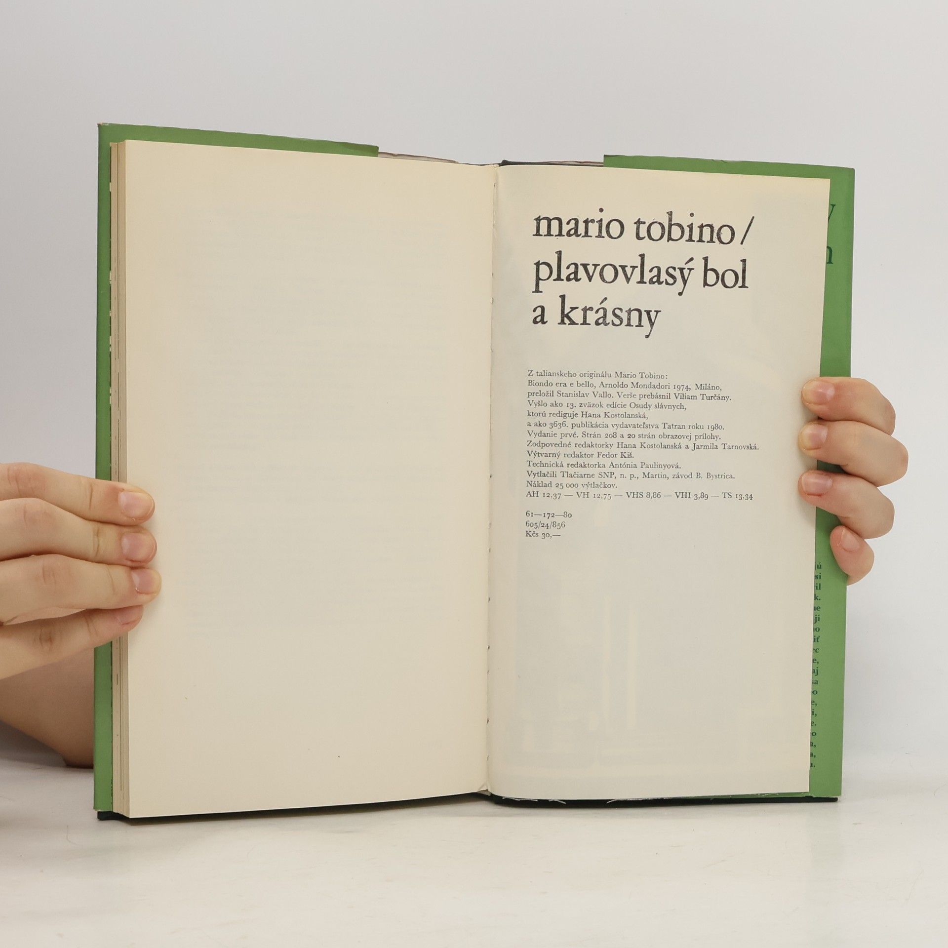 Mario Tobino Plavovlasý bol a krásny