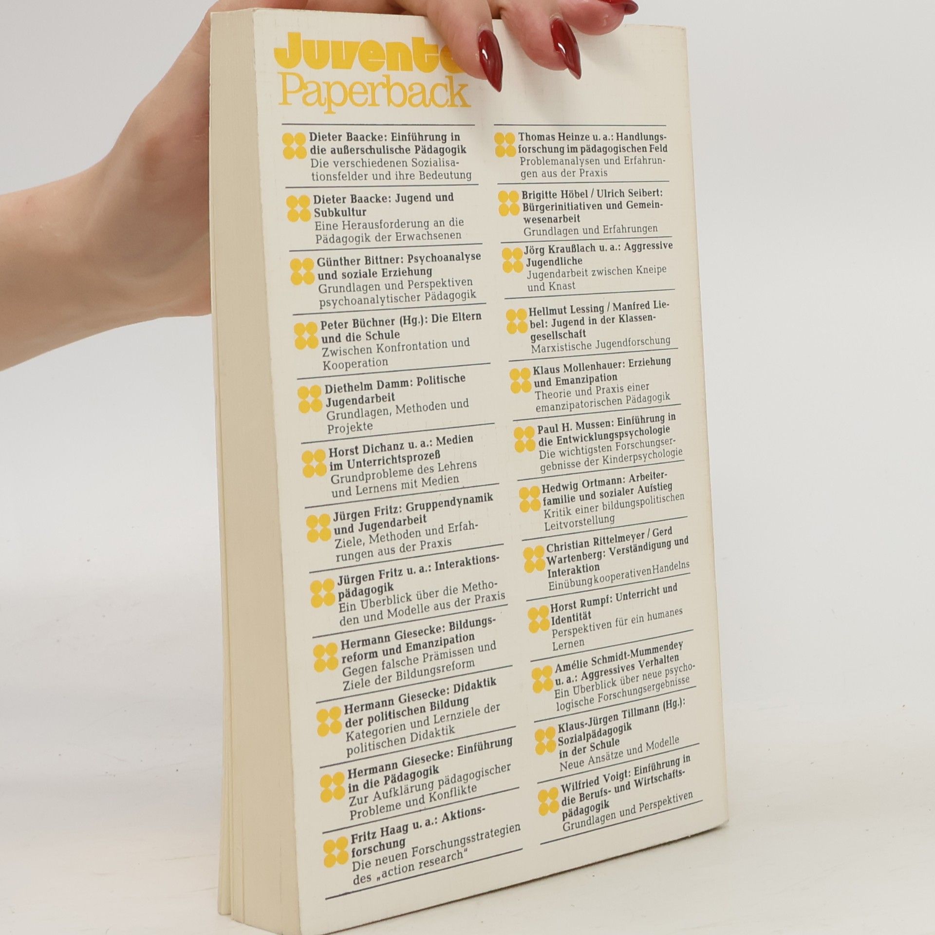 Dieter Baacke Juventa-Paperback: Einführung in die ausserschulische Pädagogik