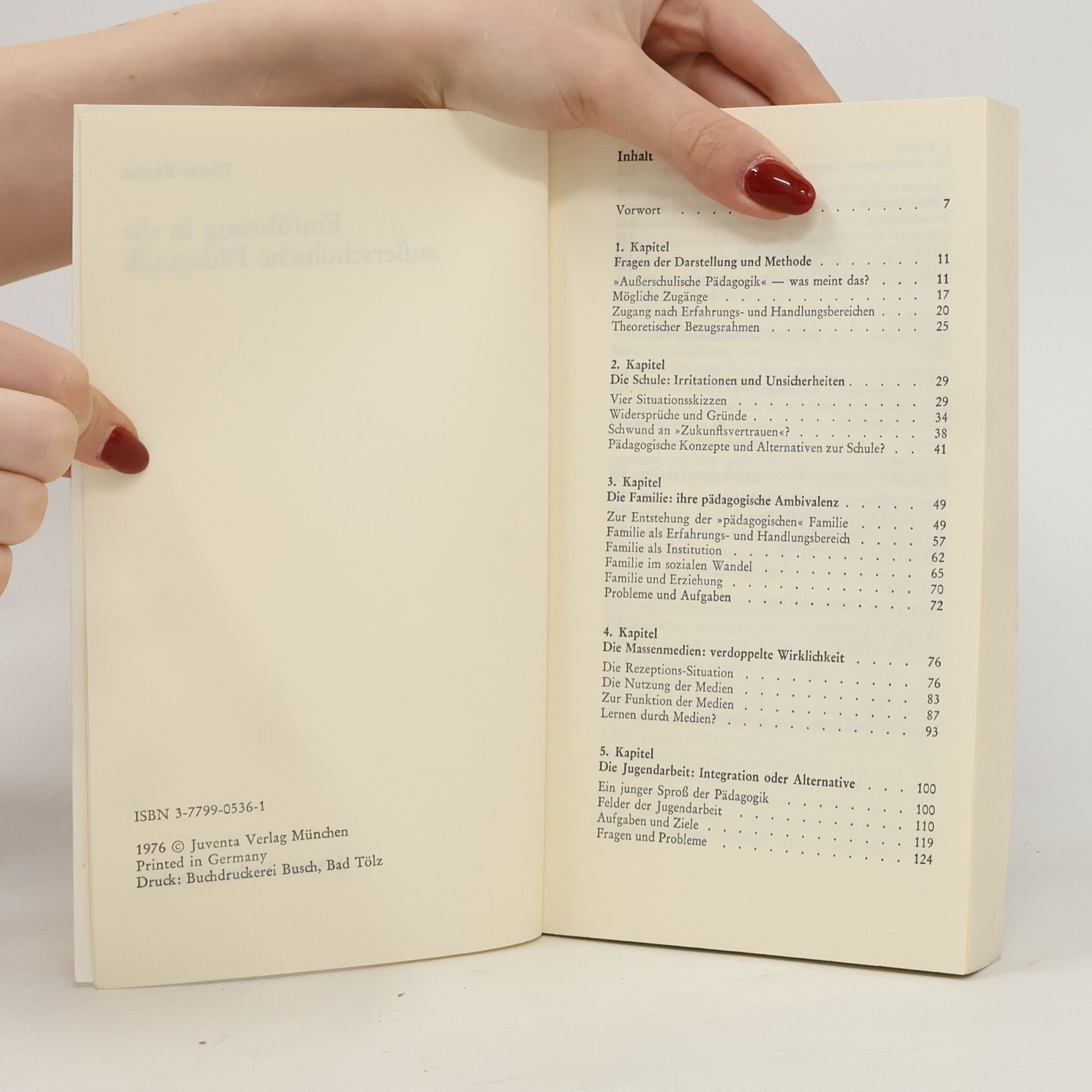 Dieter Baacke Juventa-Paperback: Einführung in die ausserschulische Pädagogik