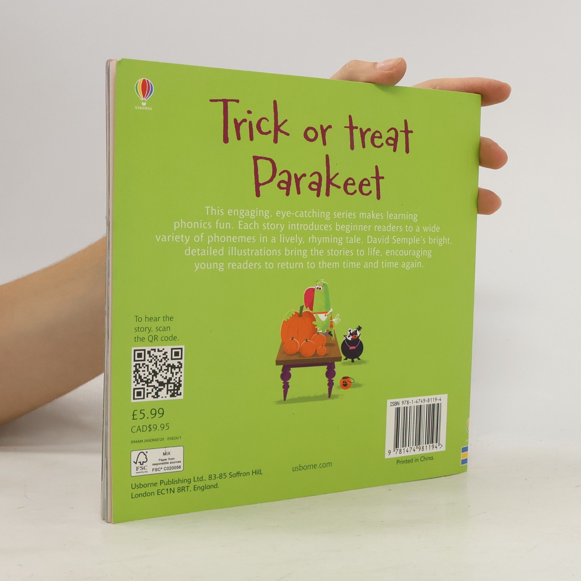 Lesley Sims Usborne Phonics Readers - 1: Trick or Treat, Parakeet?