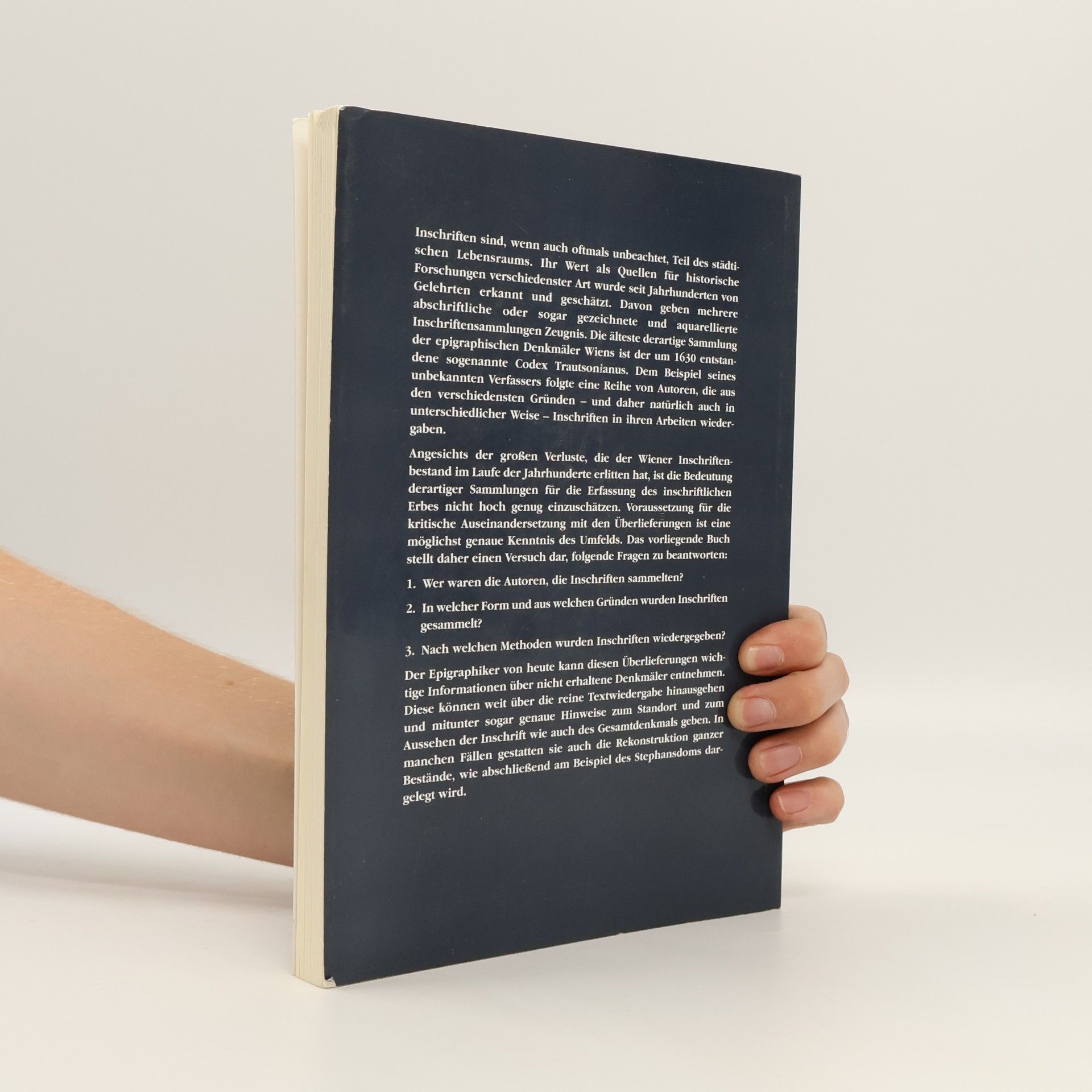 Renate Filip-Köhn Wiener Inschriftensammler vom 17. bis zum beginnenden 19. Jahrhundert