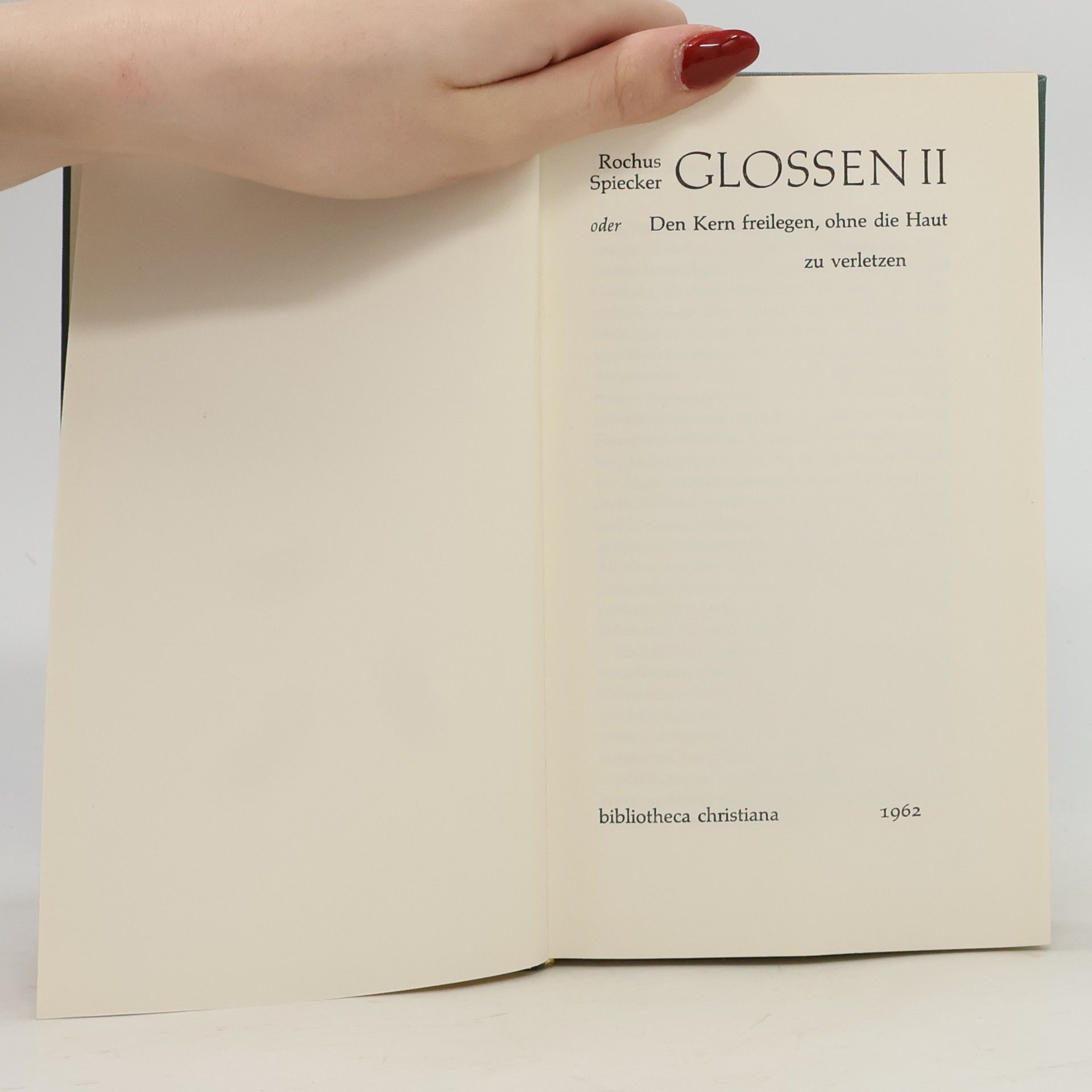 Rochus Spiecker Glossen II