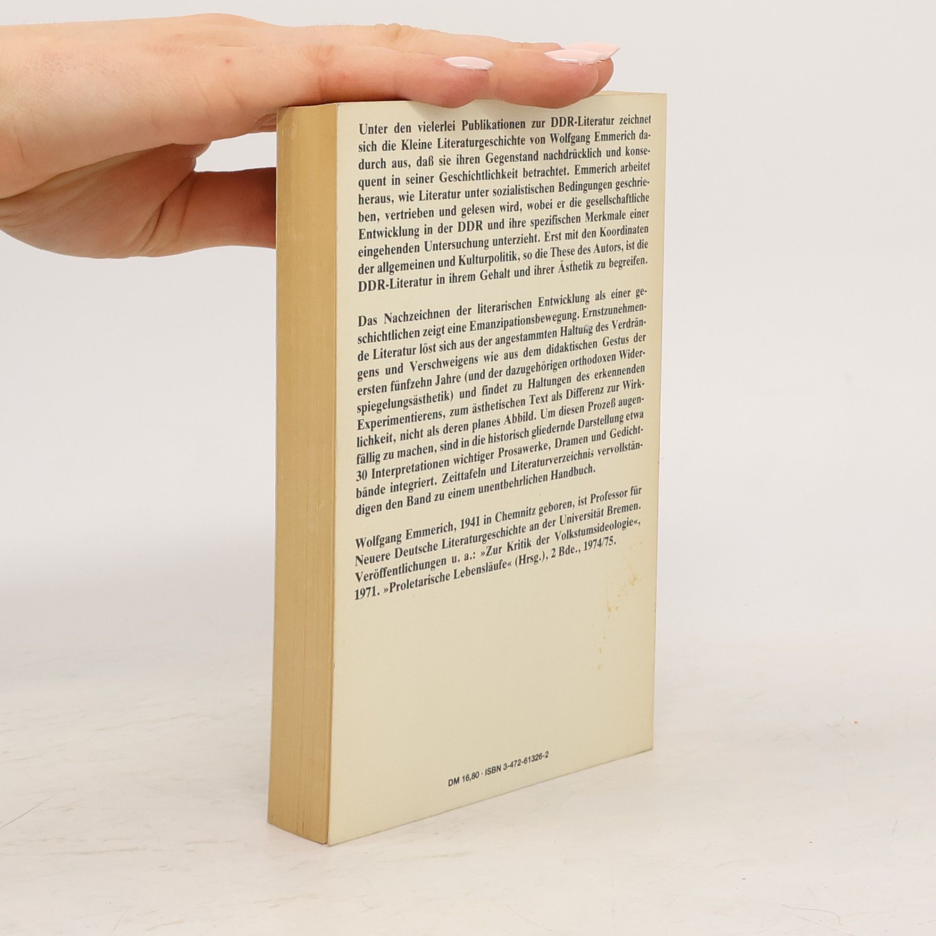 Wolfgang Beutin Kleine Literaturgeschichte der DDR