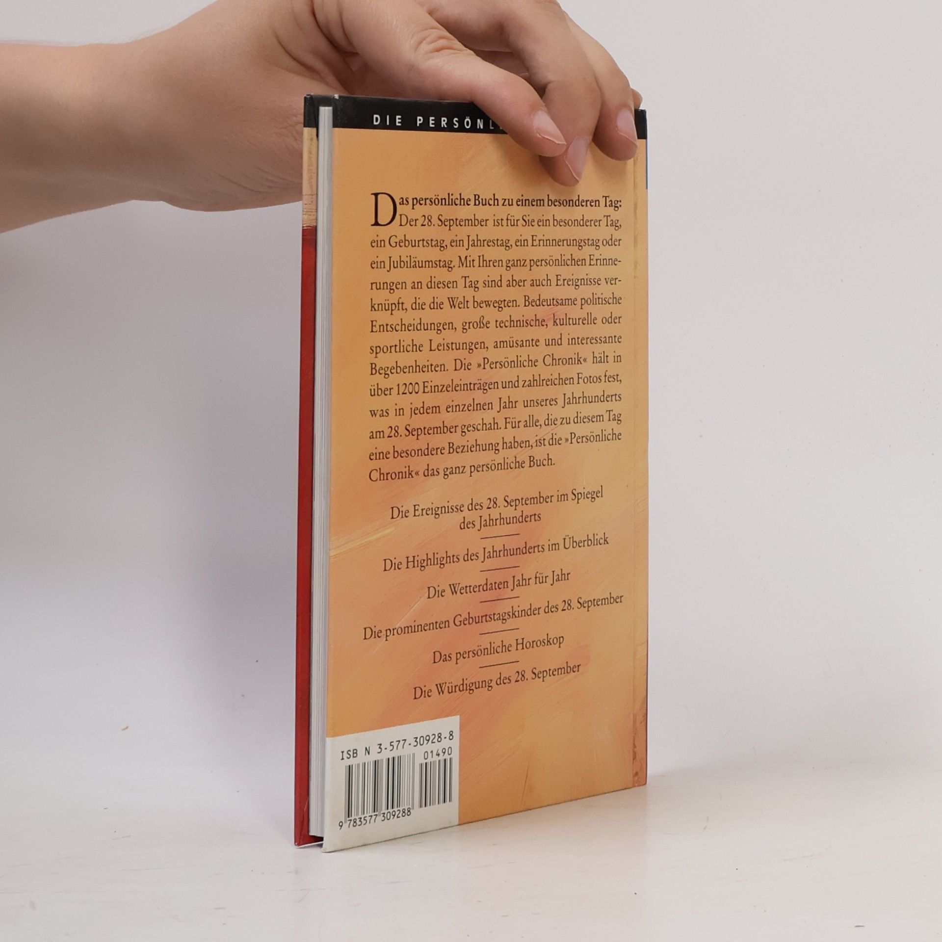 Die Persönliche Chronik: Das Buch vom 28. September - in 366 Bdn.