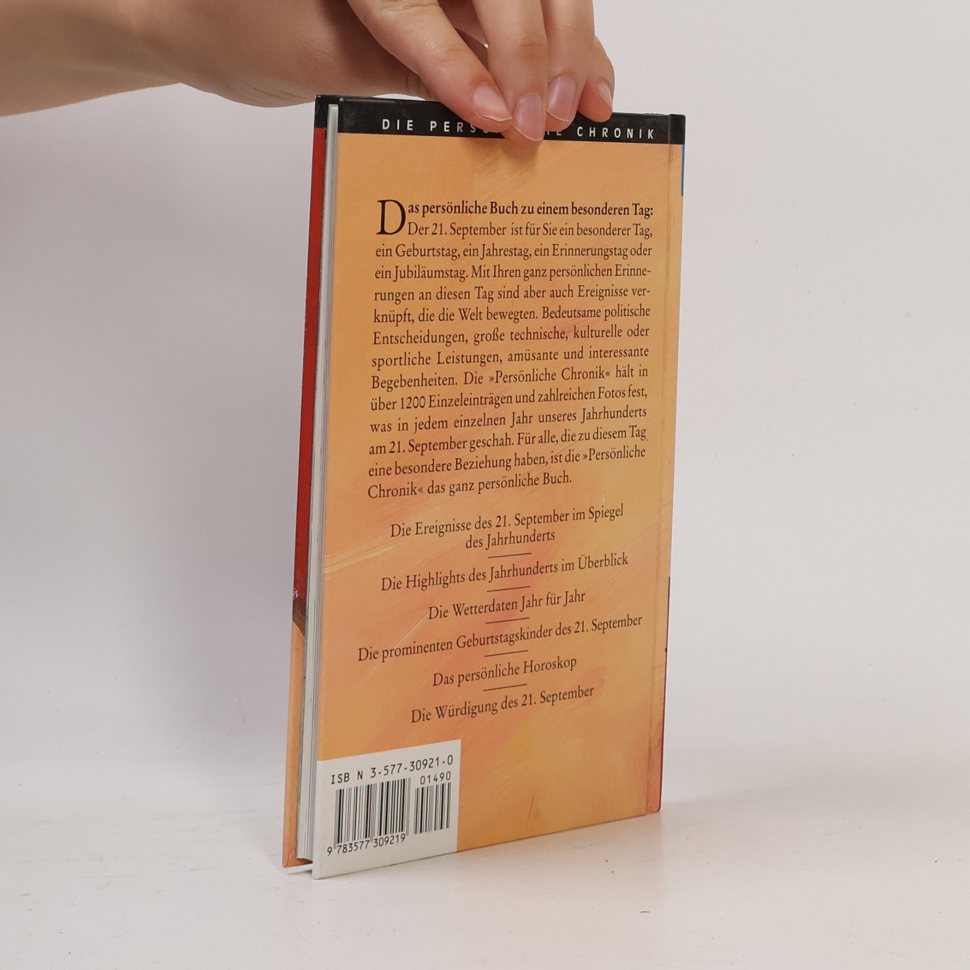 Die Persönliche Chronik, in 366 Bdn., 21. September