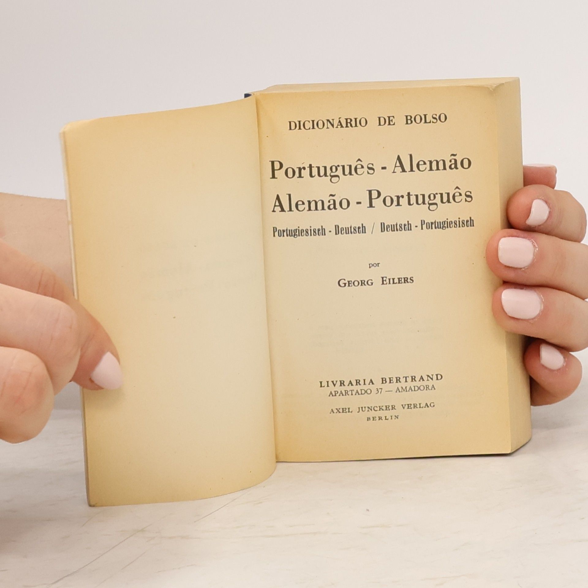 Georg Eilers Dicionário de bolso português - alemão, alemão - português