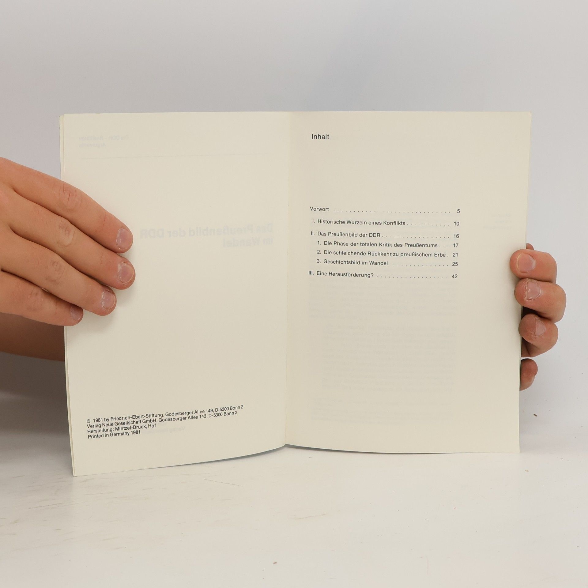 Autorenkollektiv Das Preußenbild der DDR im Wandel