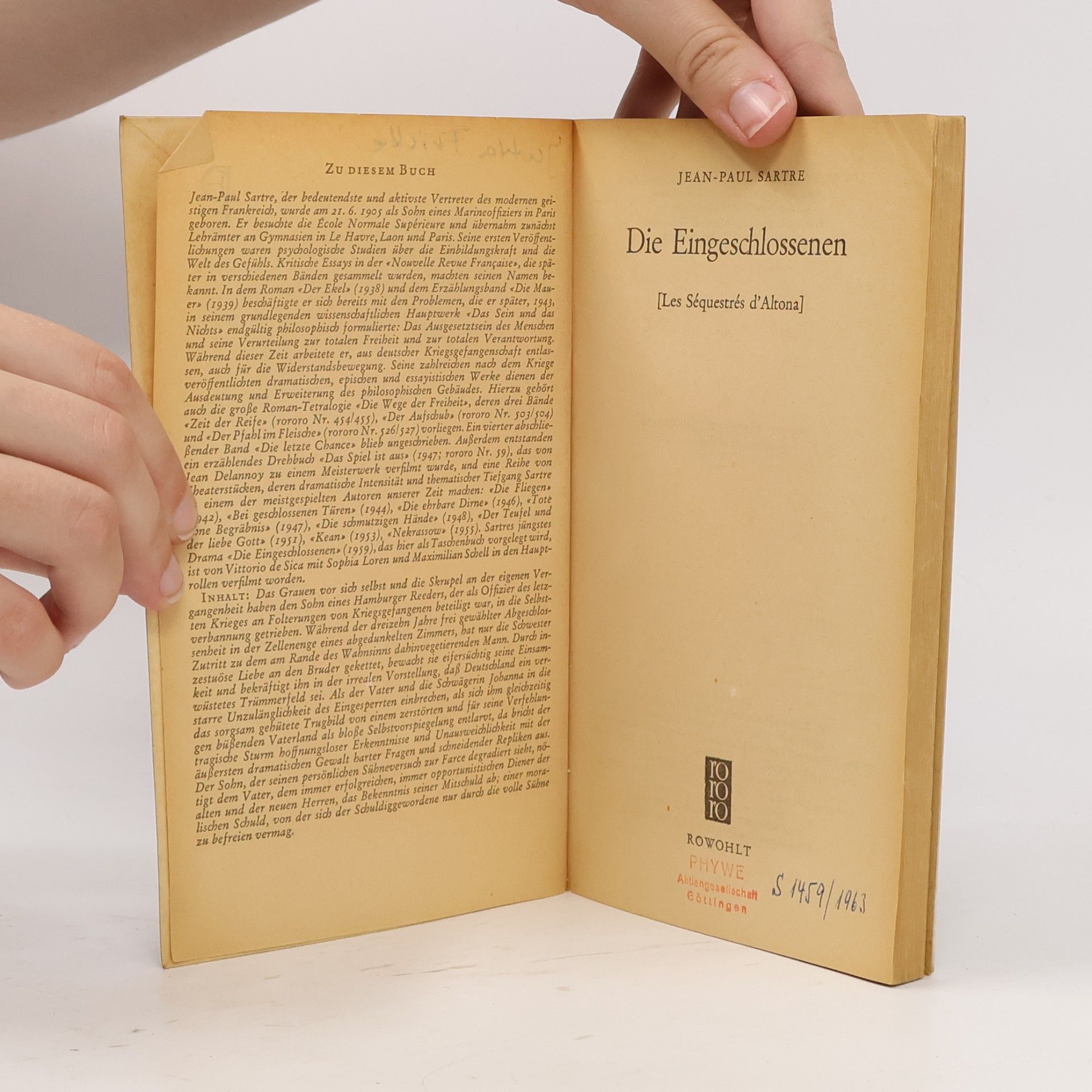 Jean-Paul Sartre Die Eingeschlossen Drama