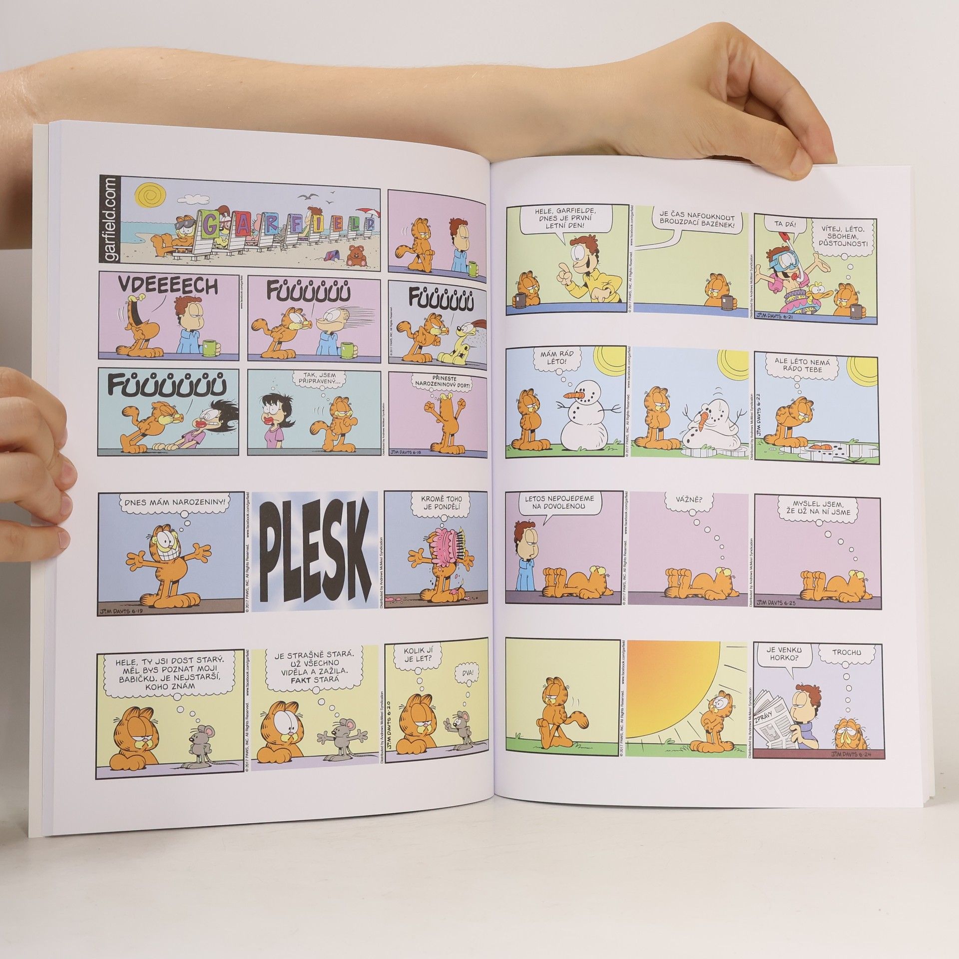 Jim Davis Garfield říhá od srdce