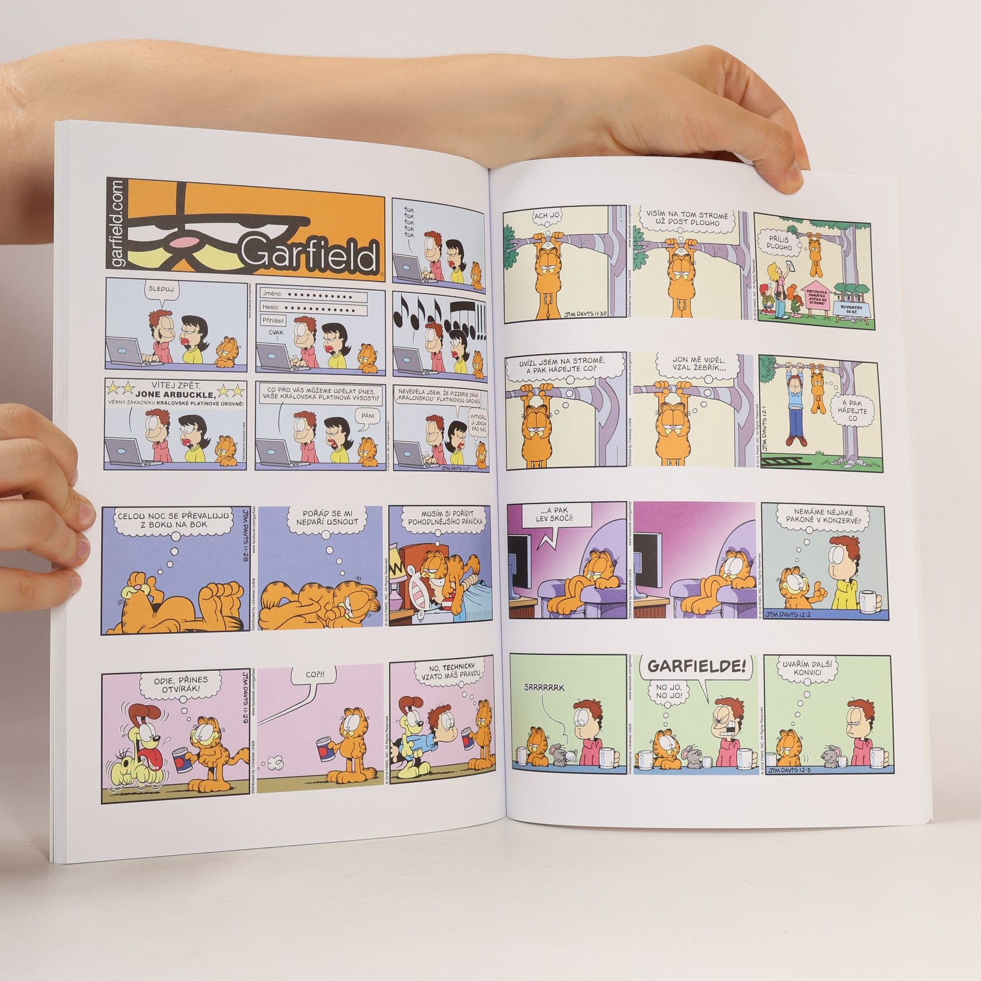 Jim Davis Garfield 64. Dort s překvapením