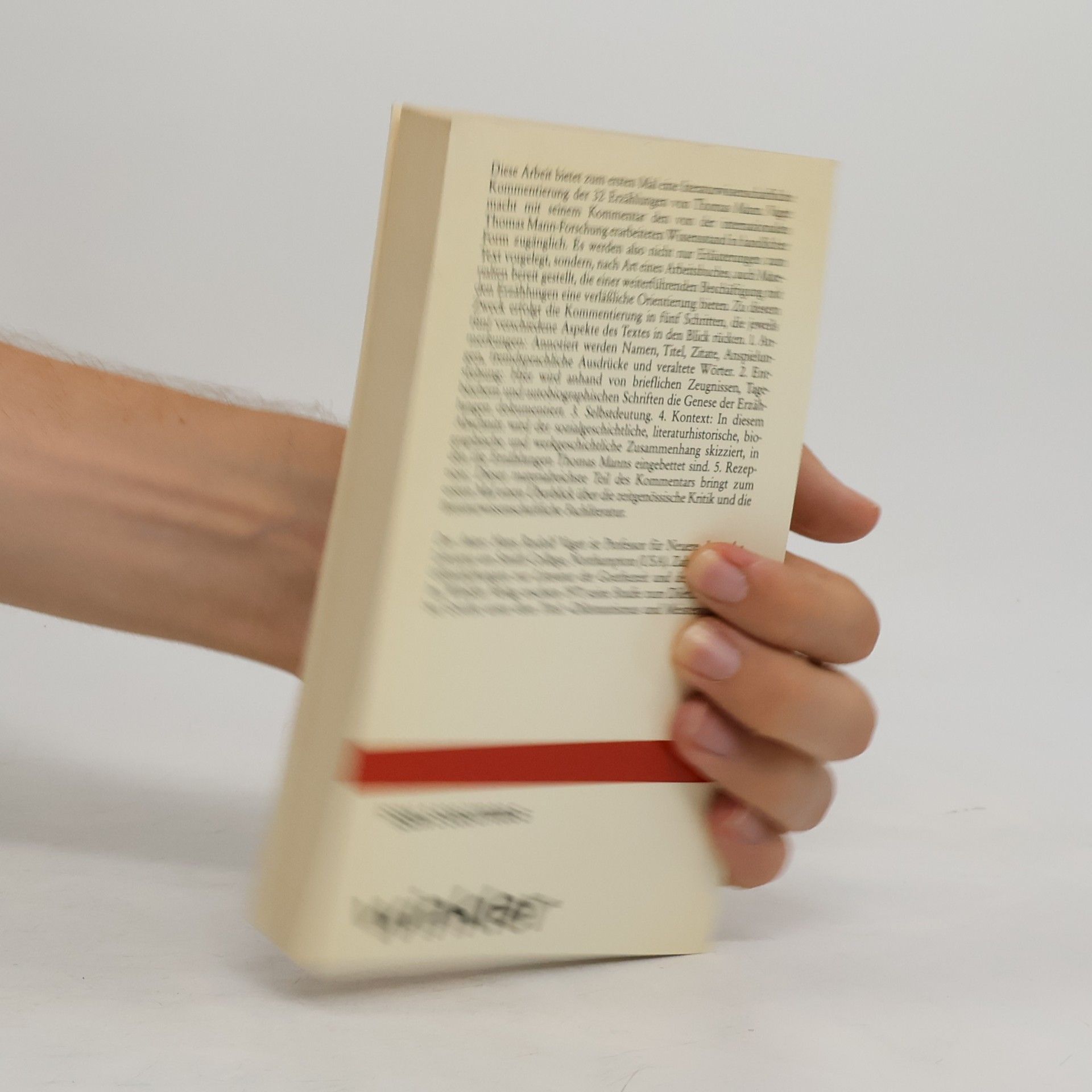 Hans Rudolf Vaget Thomas-Mann-Kommentar