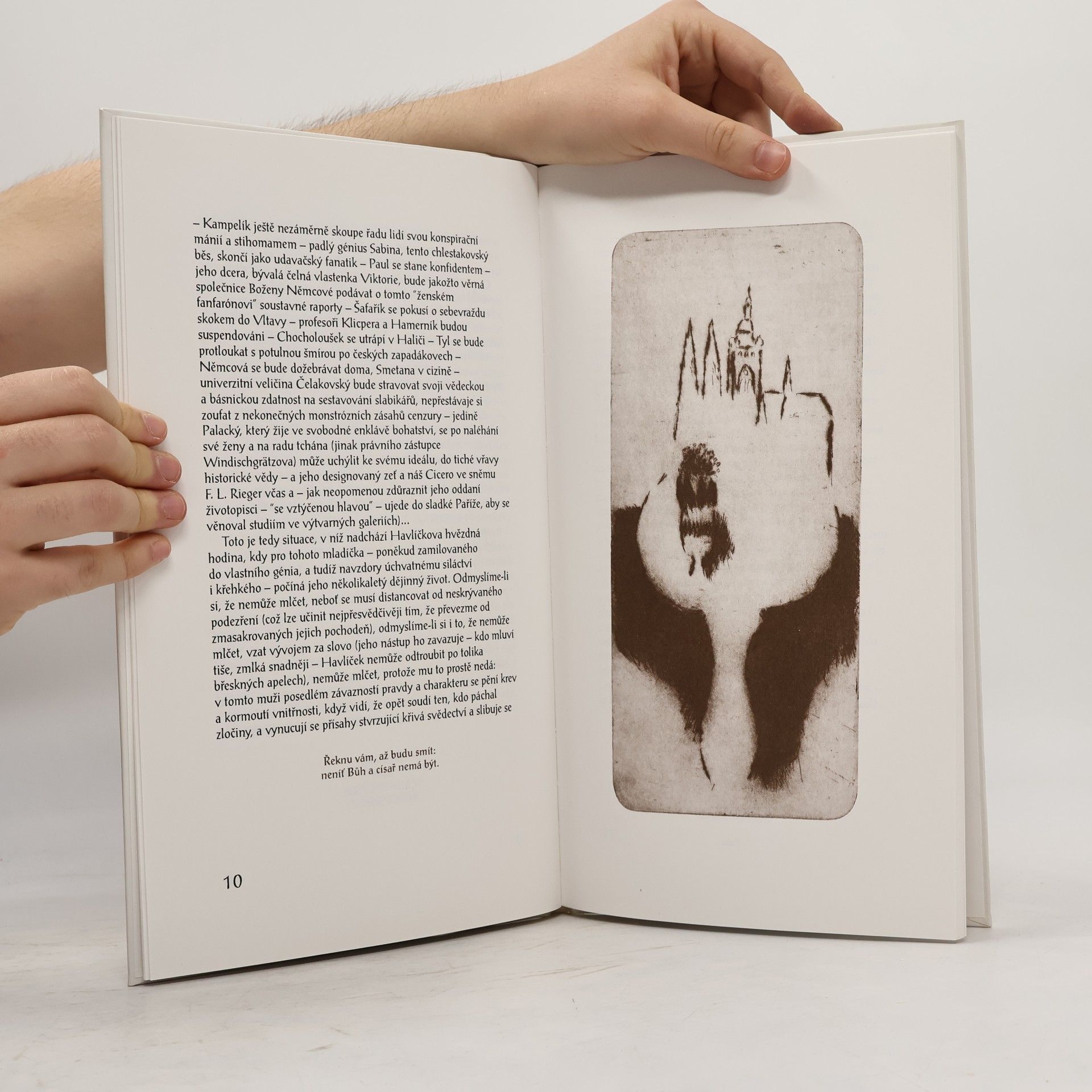Zdeněk Mahler Kdo svůj národ miluje, nešetří ho. Úvaha s grafikami Vladimíra Komárka