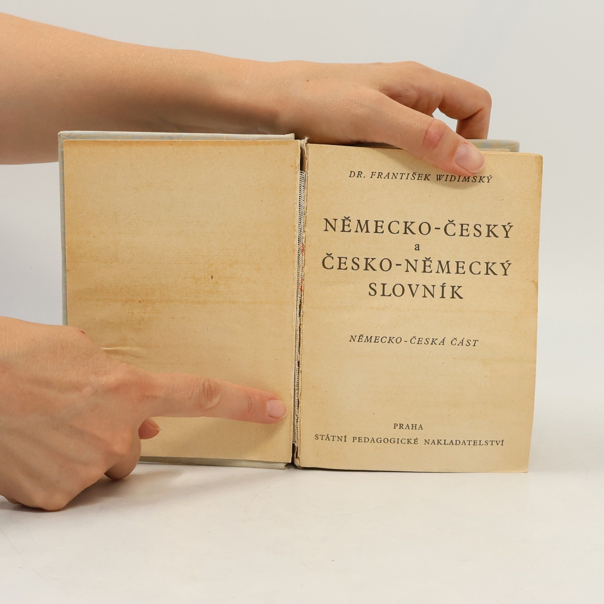 František Widimský Německo-český, česko-německý slovník. Část německo-česká