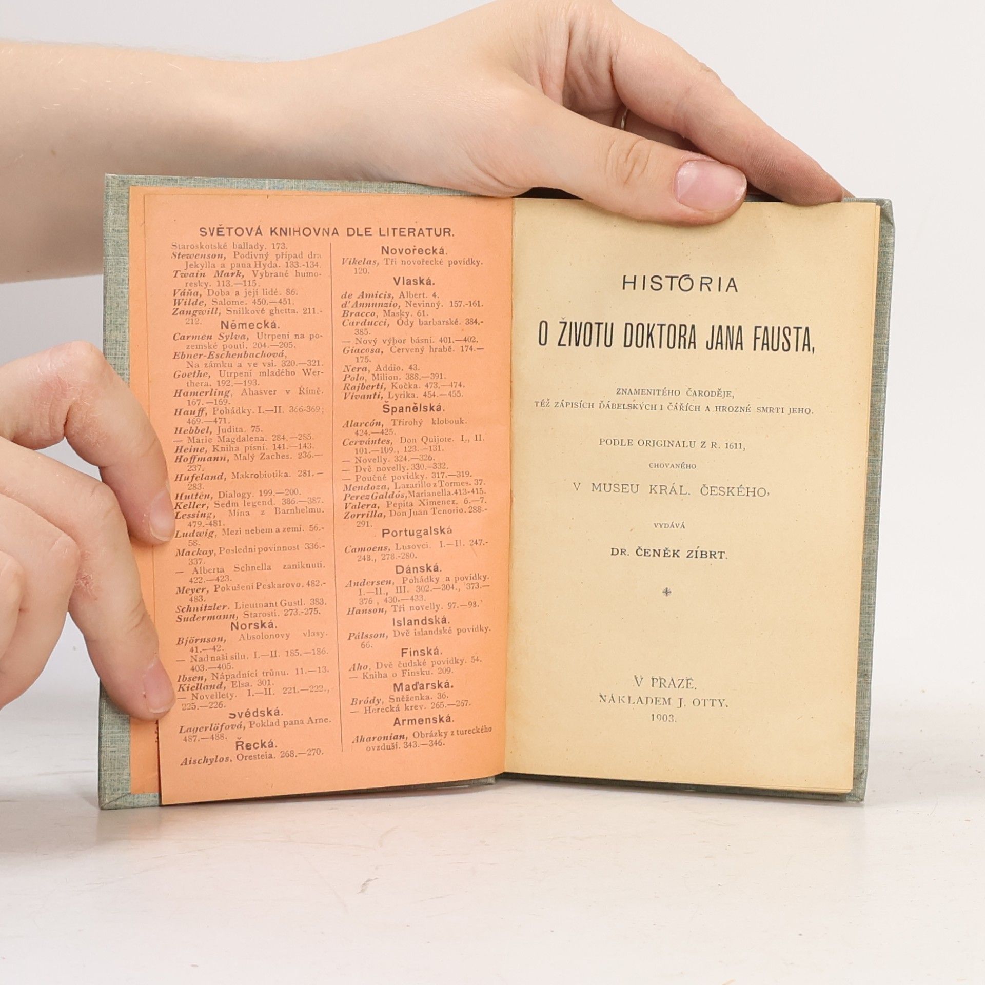 Čeněk Zíbrt Historia o životu doktora Jana Fausta
