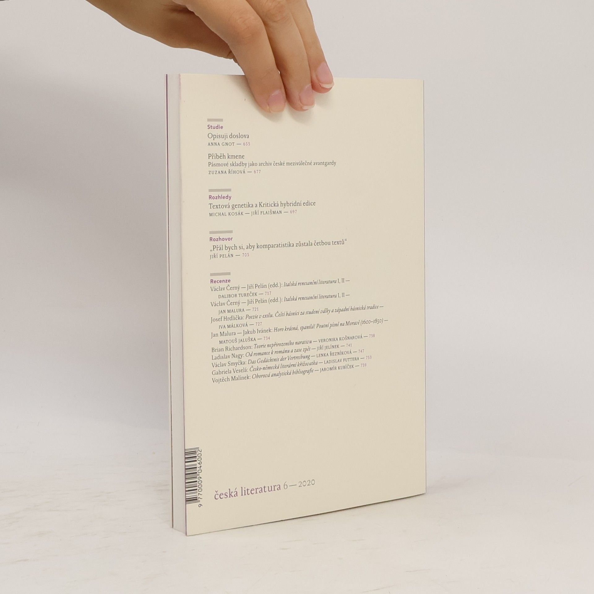 Pavel Šidák Česká literatura 6-2020