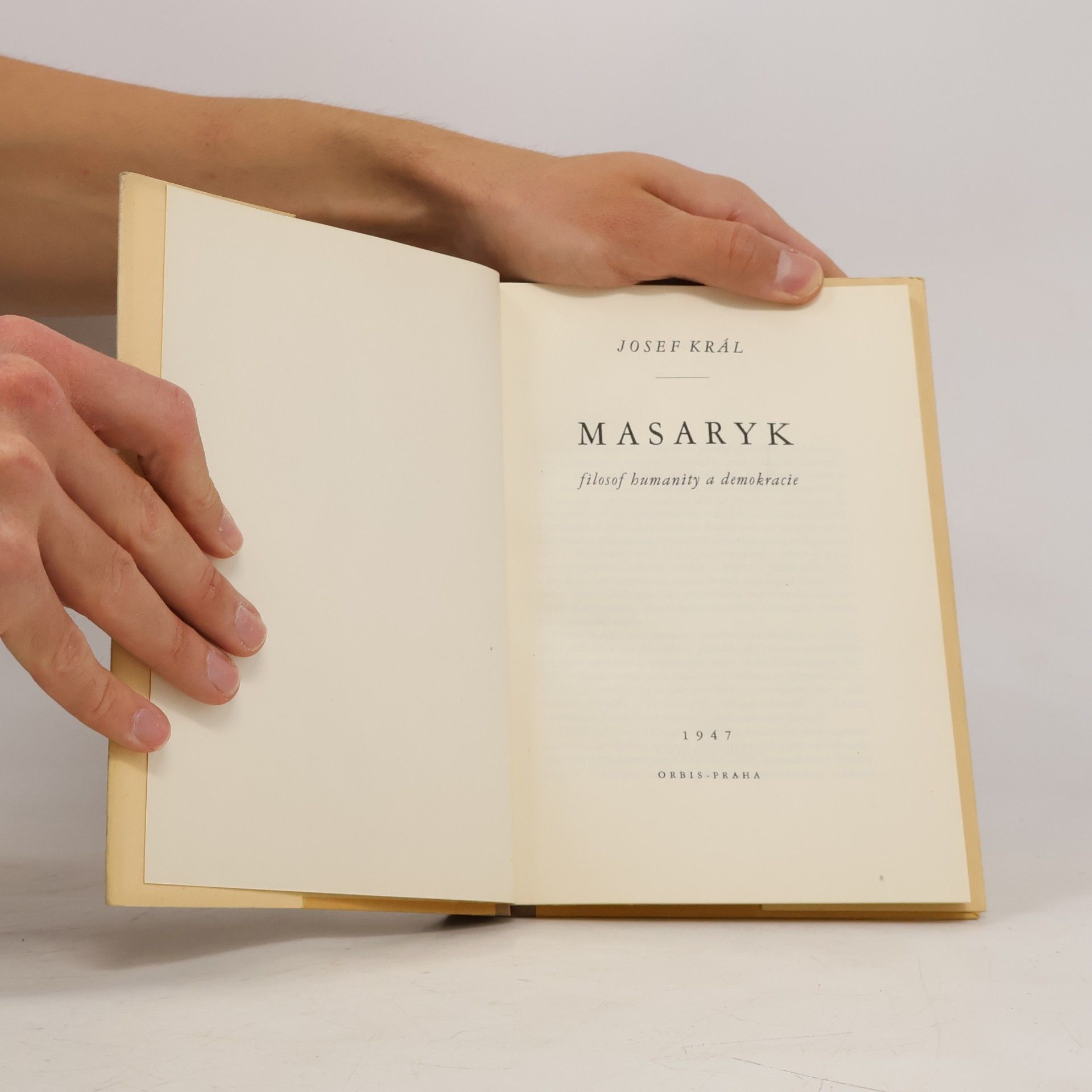 Josef Král Masaryk, filosof humanity a demokracie