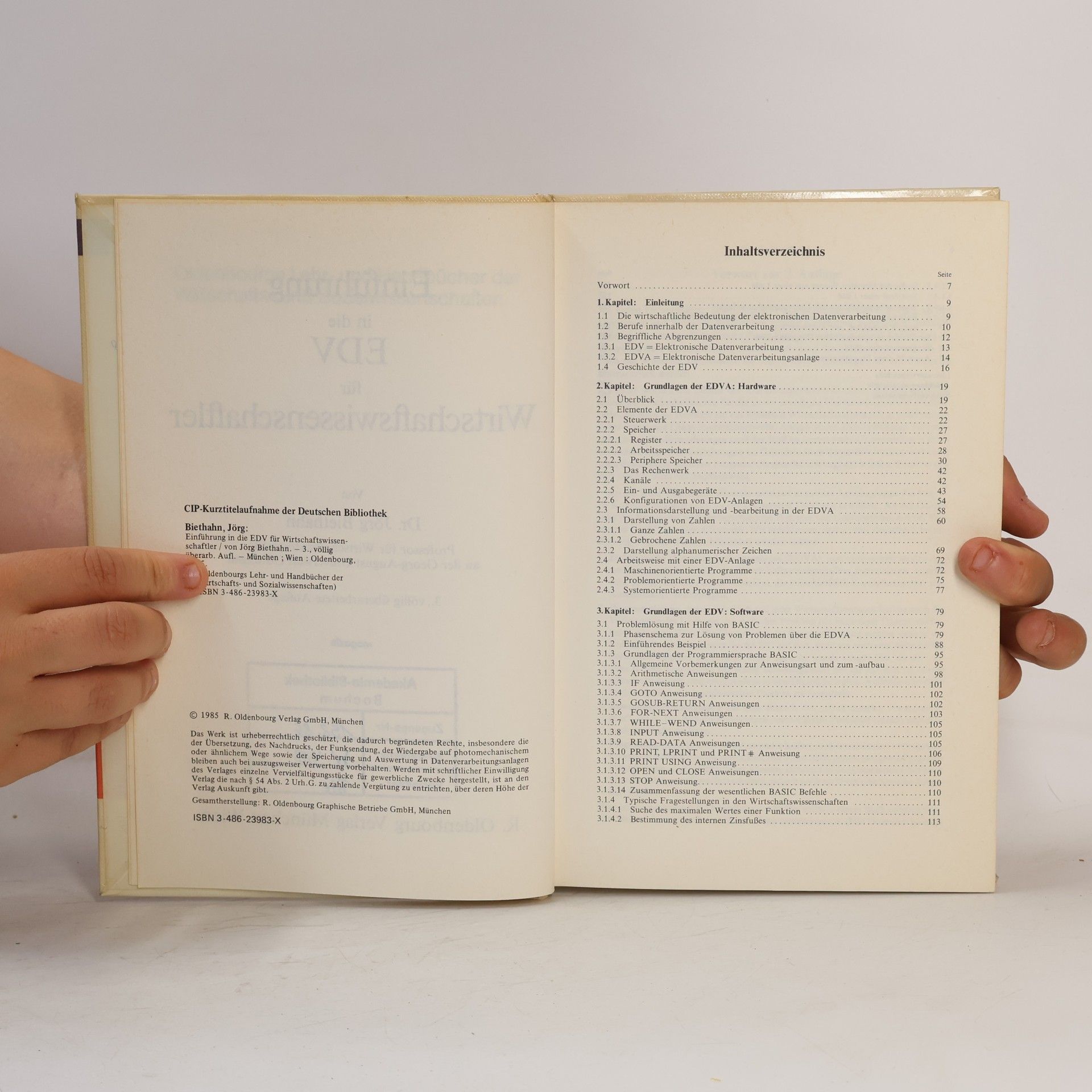 Jörg Biethahn Oldenbourgs Lehr- und Handbücher der Wirtschafts- und Sozialwissenschaften: Einführung in die EDV für Wirtschaftswissenschaftler - 3. Auflage