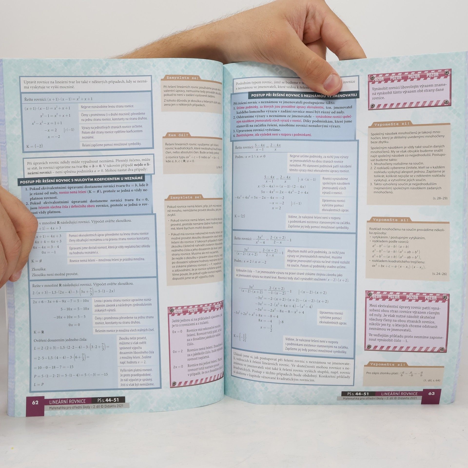 Autorenkollektiv Matematika pro střední školy - 2. díl: Výrazy, rovnice, nerovnice
