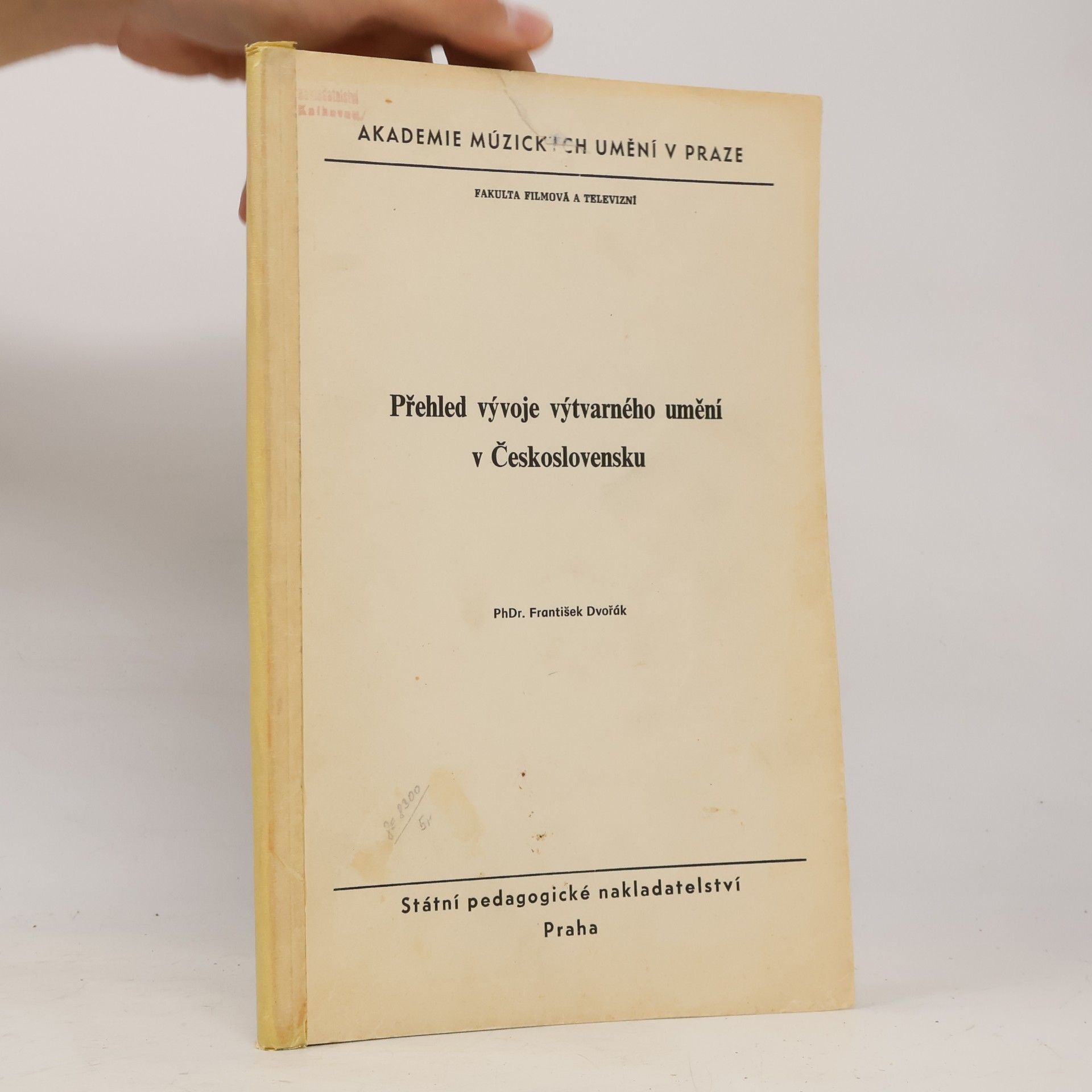 František Dvořák Přehled vývoje výtvarného umĕní v Československu