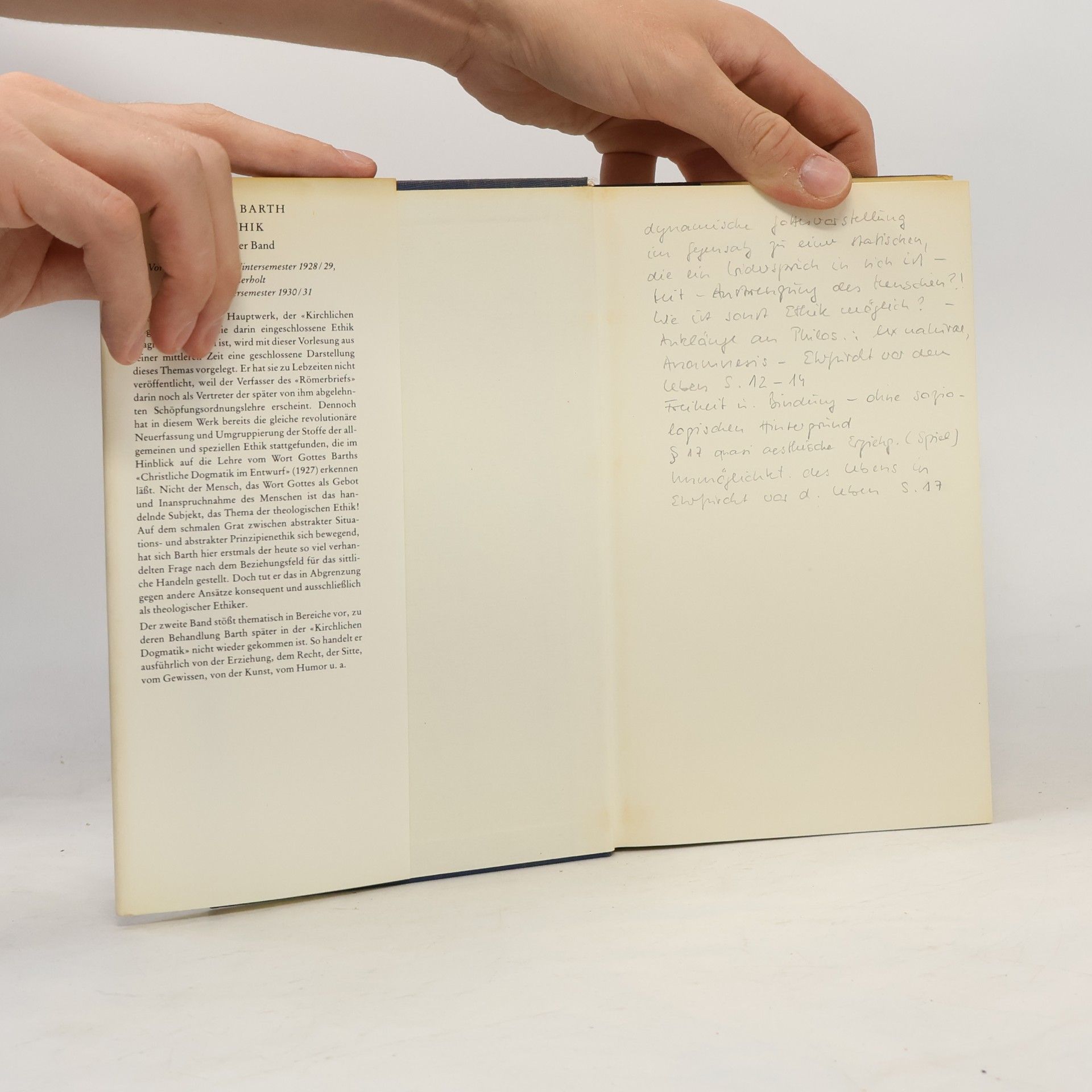 Karl Barth Ethik II. 1928/1929