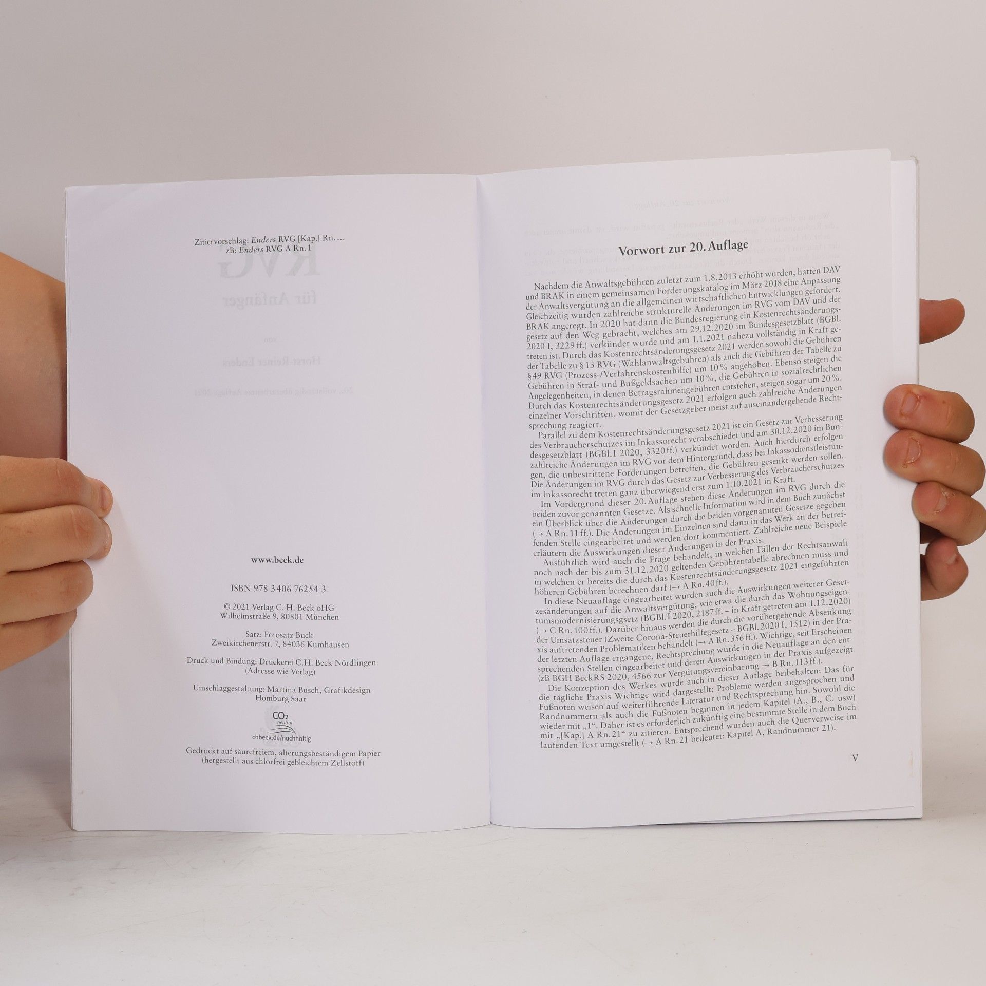 Horst Reiner Enders RVG für Anfänger - 20. Auflage