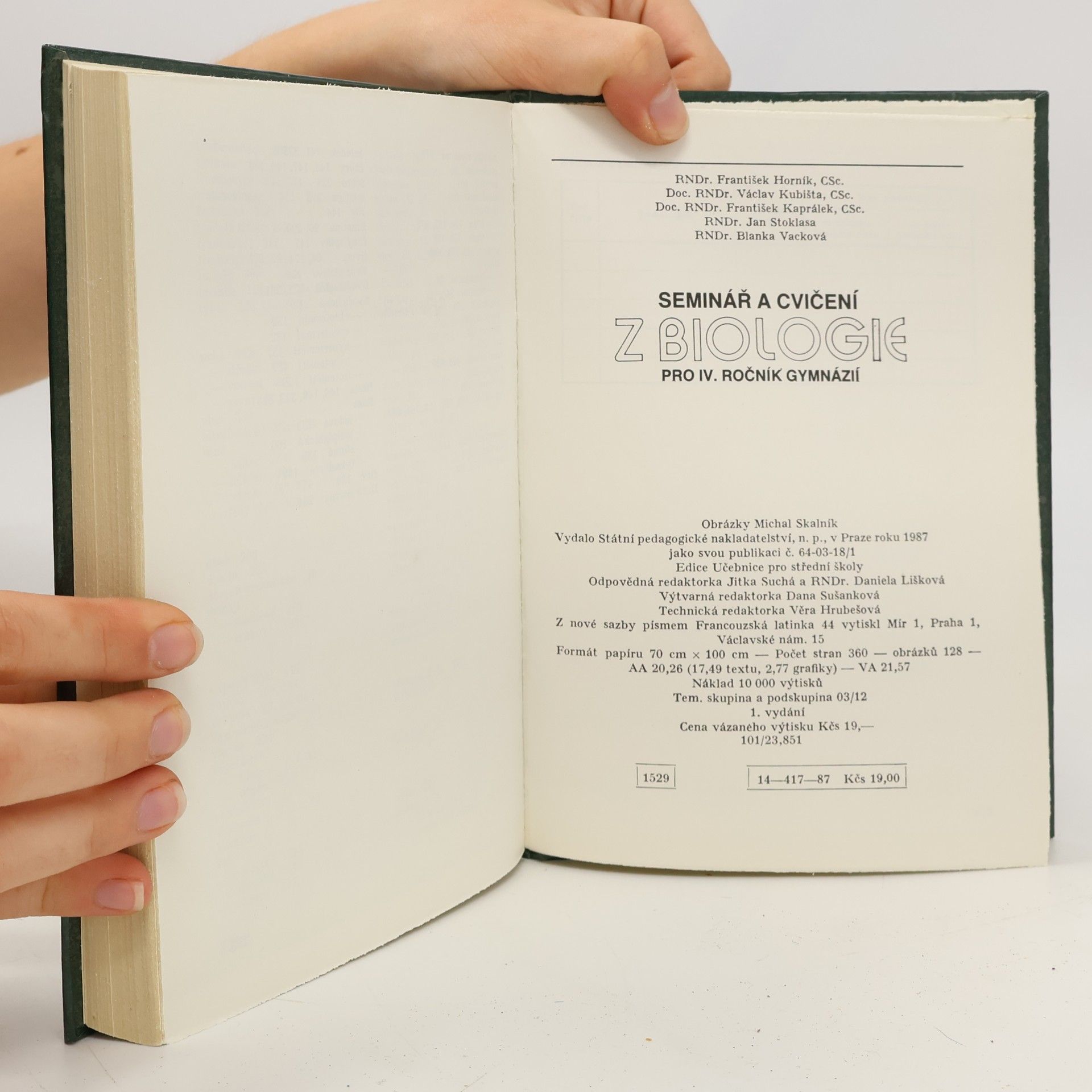 František Horník Seminář a cvičení z biologie pro IV. ročník gymnázií