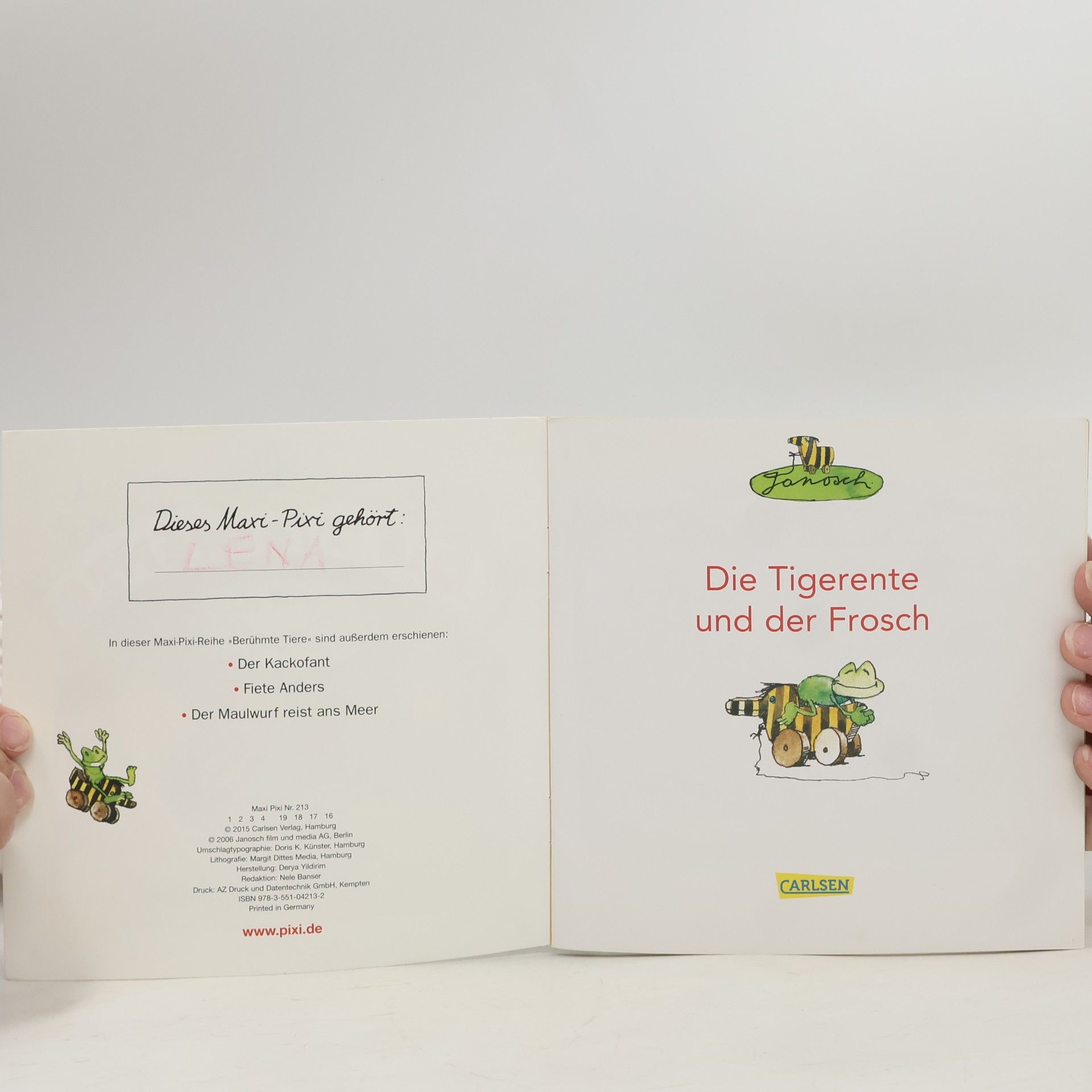 Janosch Maxi Pixi - 213: Die Tigerente und der Frosch