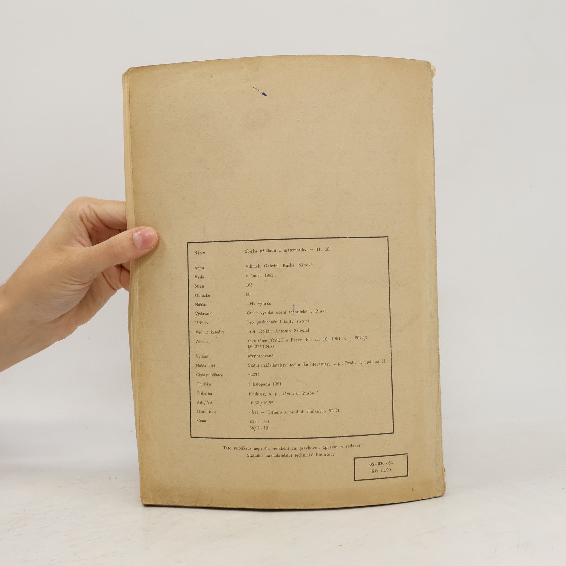Various authors Sbírka příkladů z matematiky II. díl