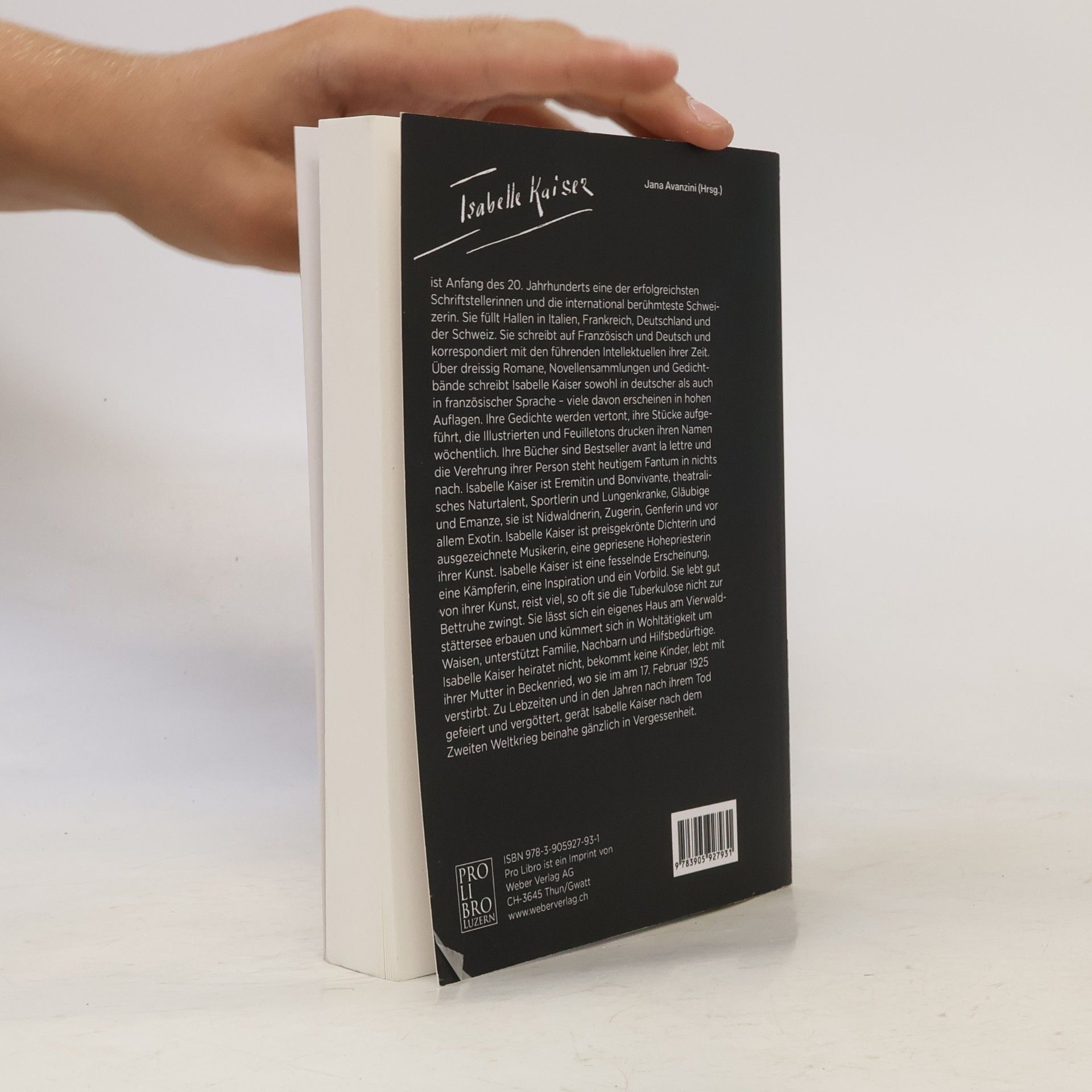 Jana Avanzini Isabelle Kaiser: Ein Lesebuch. Mit einem Vorwort von Philipp Theison, einer Biografie von Jana Avanzini und einem Nachwort von Dominik Riedo