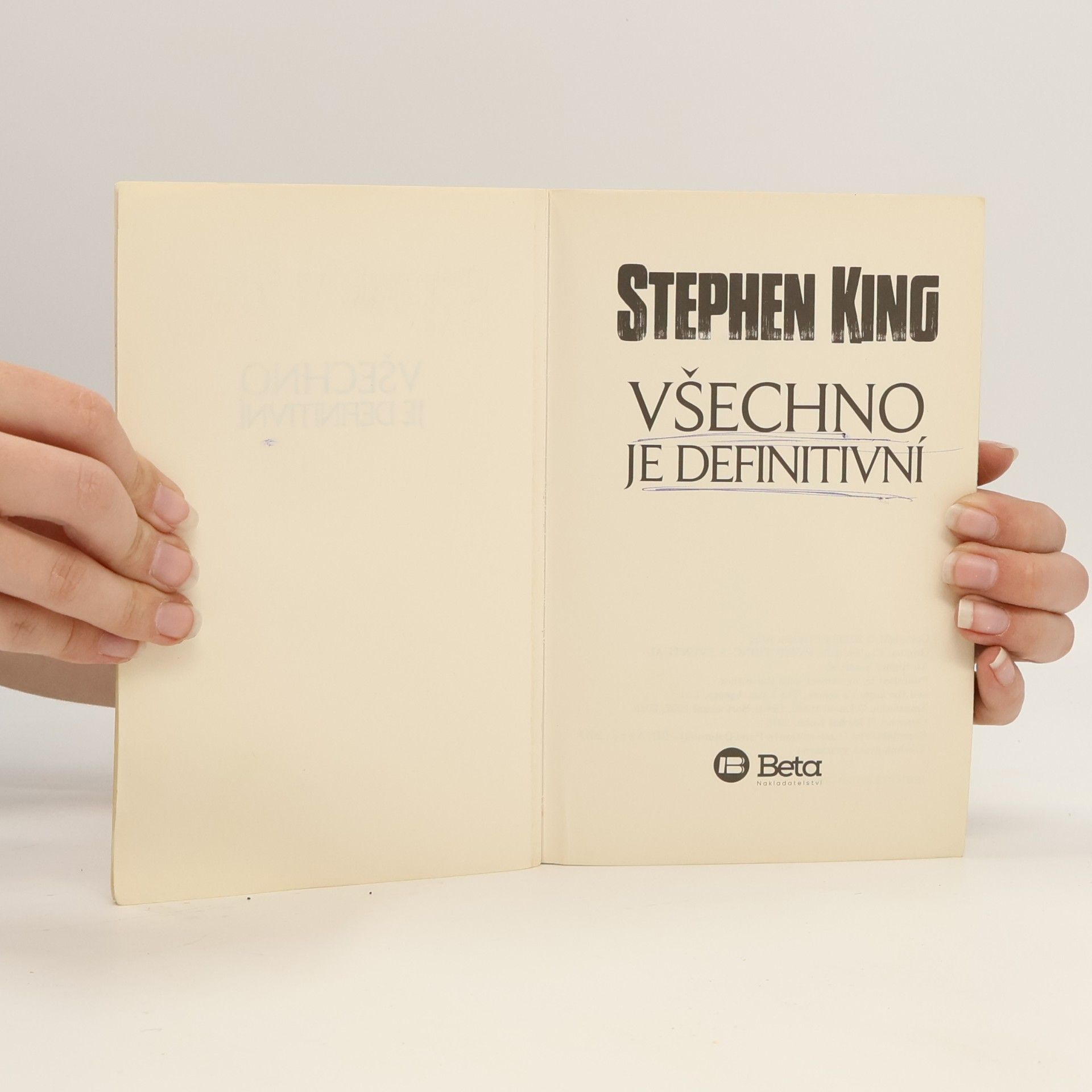 Stephen King Všechno je definitivní