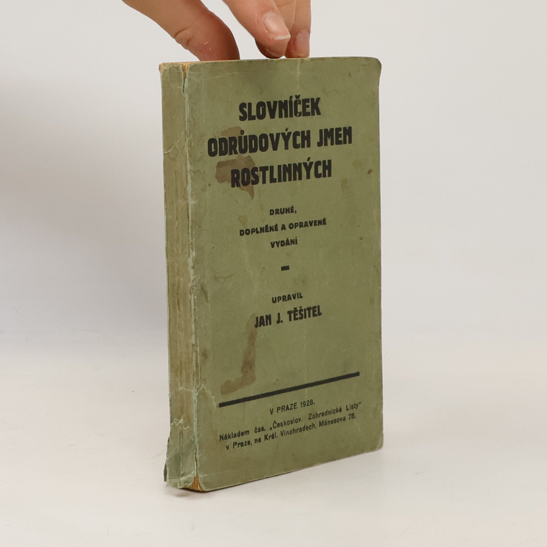 Těšitel Jan J. Slovníček odrůdových jmen rostlinných