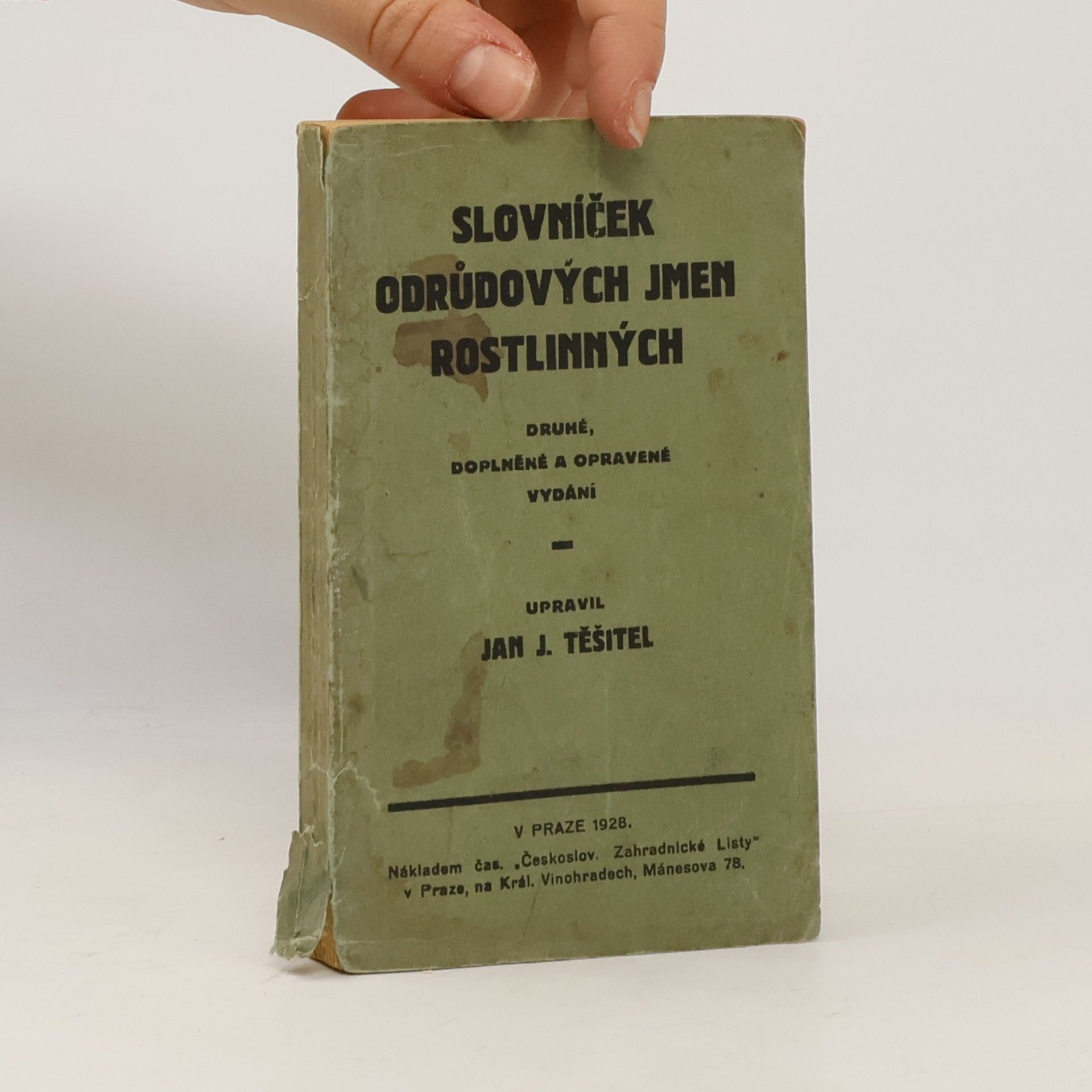 Těšitel Jan J. Slovníček odrůdových jmen rostlinných