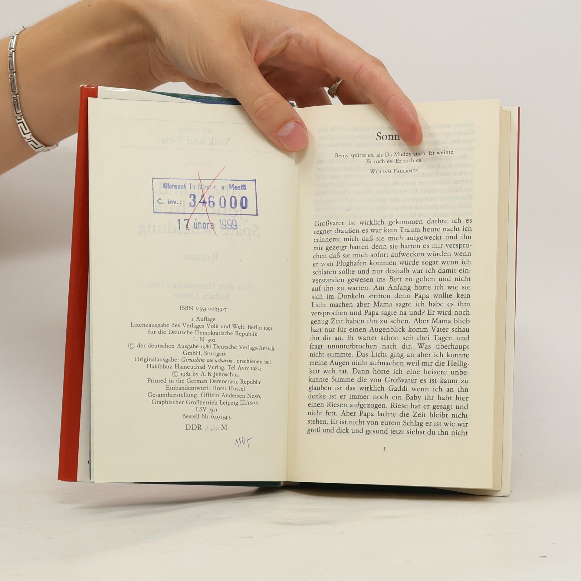 Abraham B. Jehoshchua Späte Scheidung
