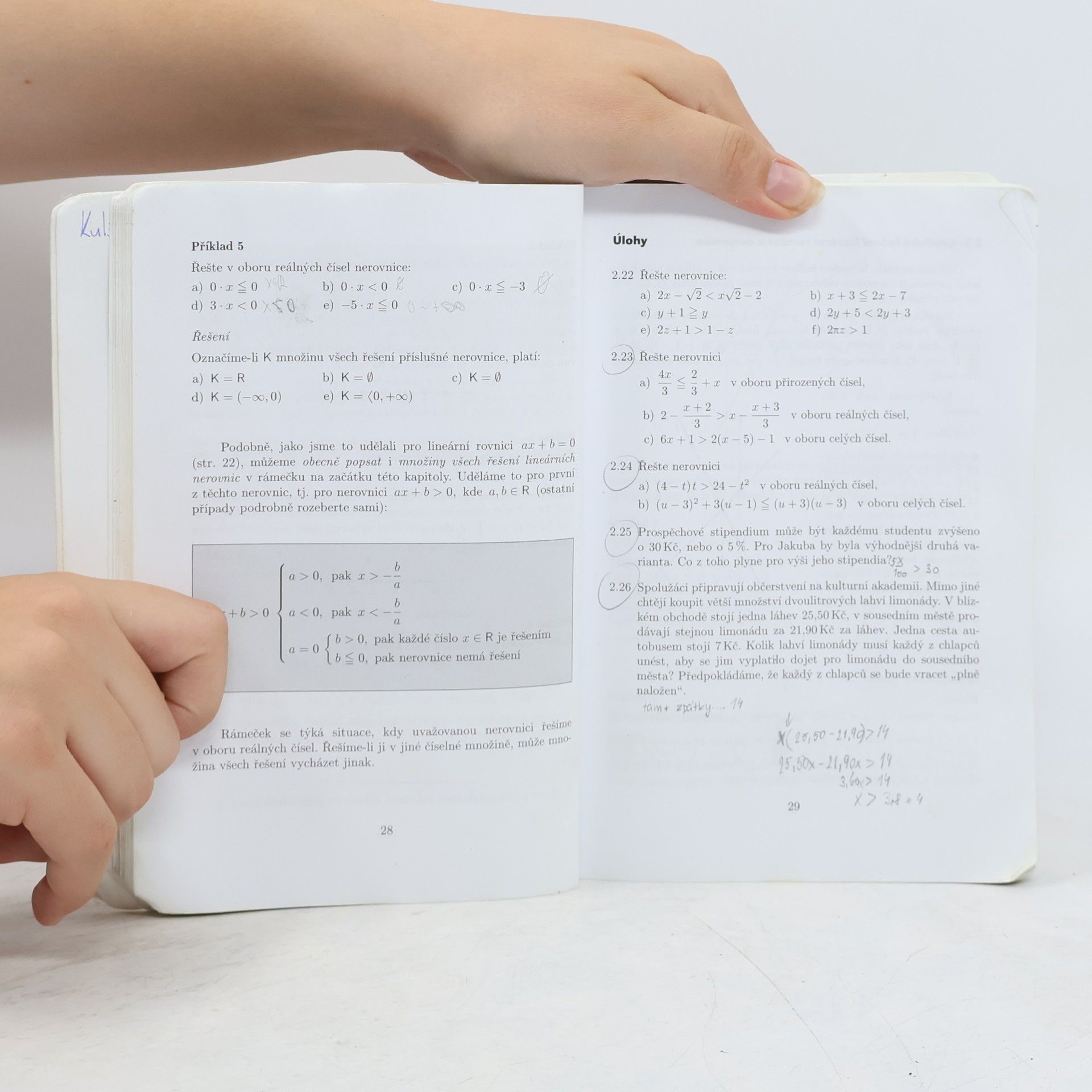 Leo Boček Matematika pro gymnázia. Rovnice a nerovnice