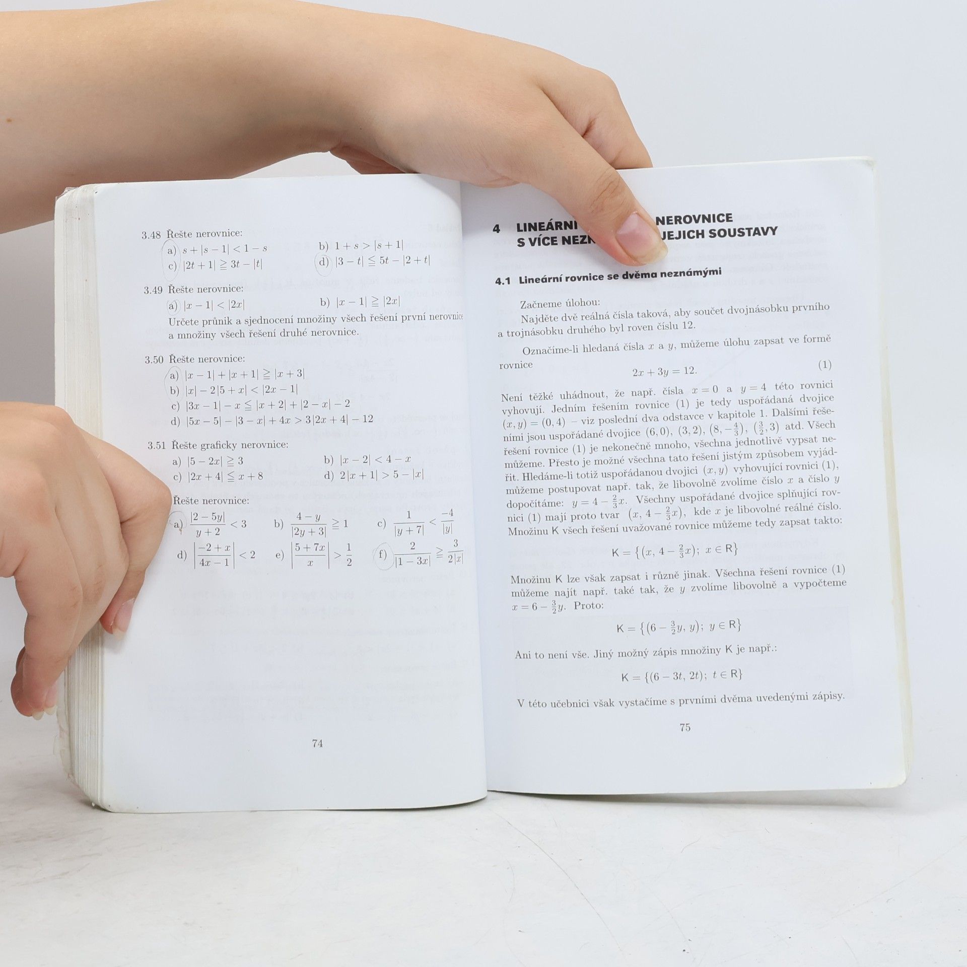 Leo Boček Matematika pro gymnázia. Rovnice a nerovnice