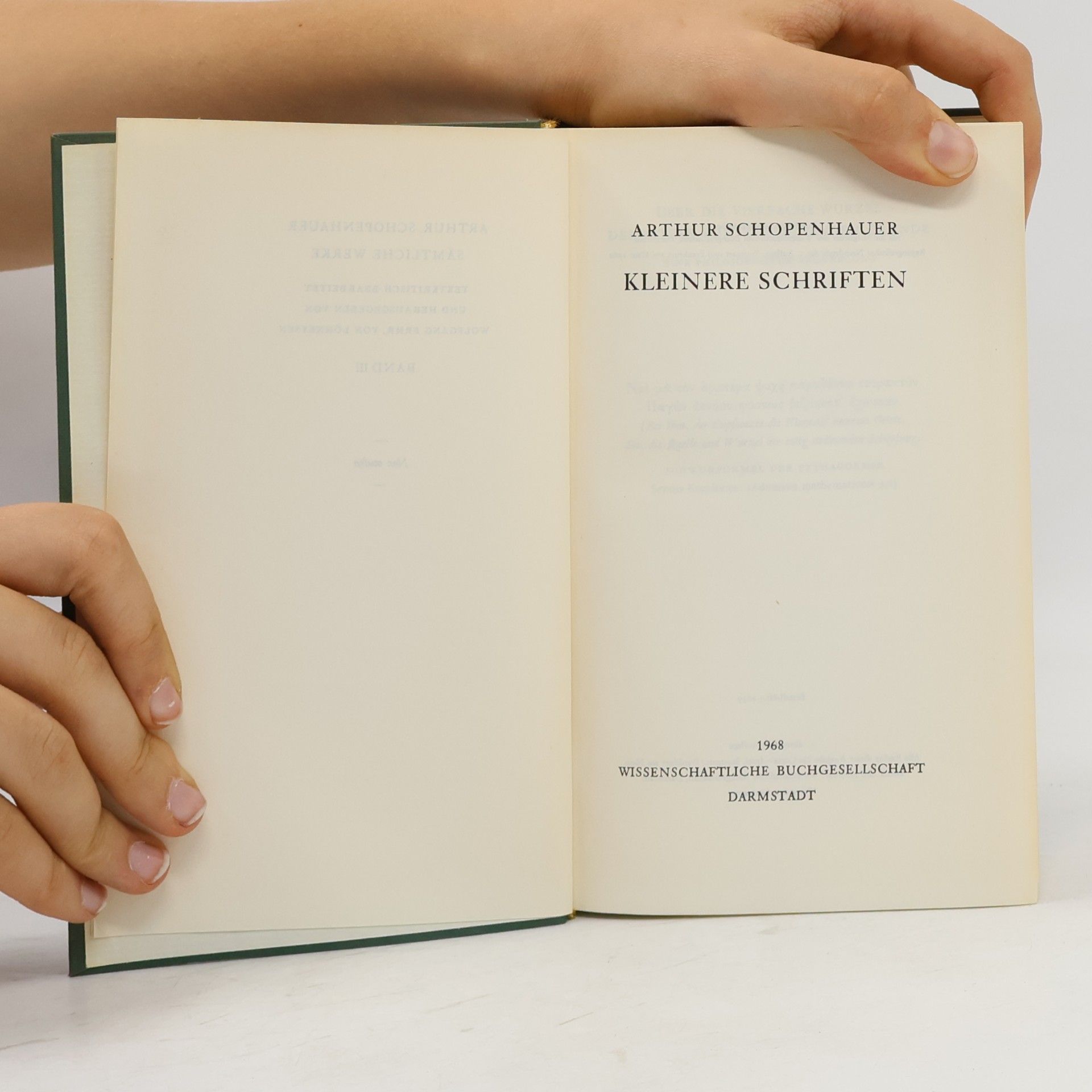 Arthur Schopenhauer Kleinere schriften