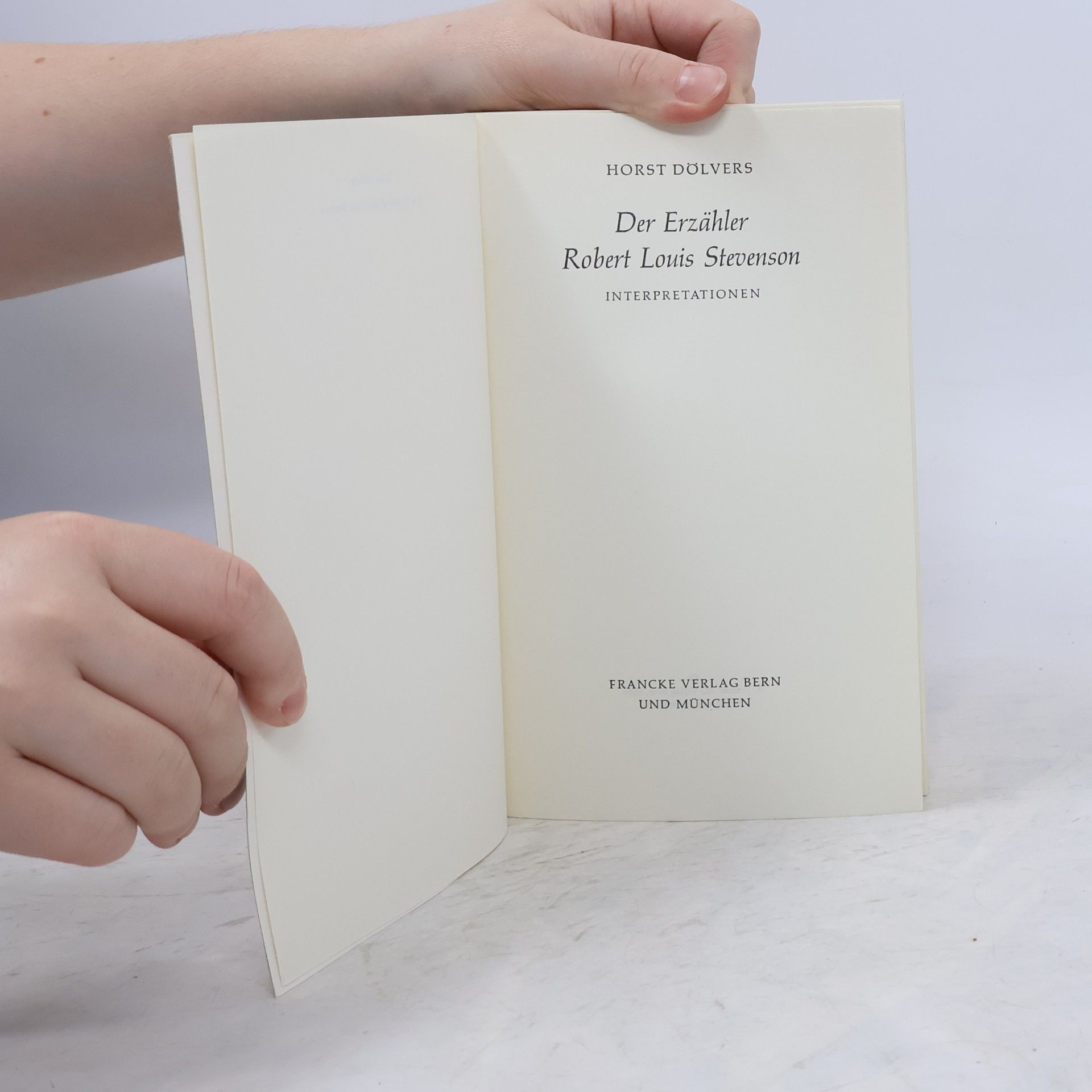 Horst Dölvers Der Erzähler Robert Louis Stevenson