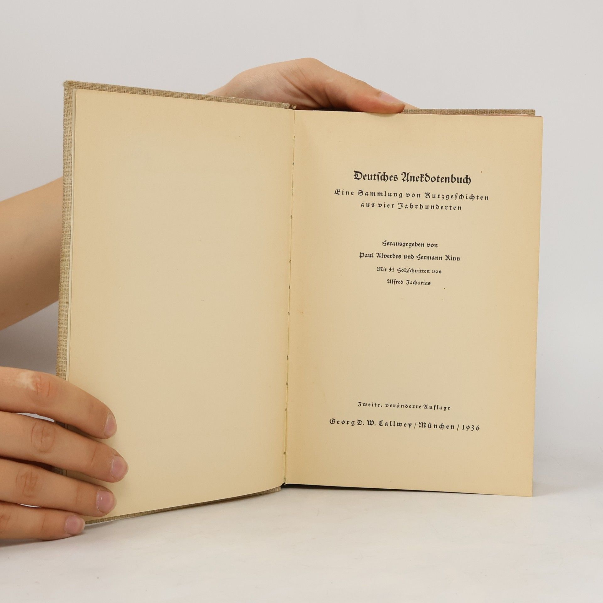 Paul Alverdes Deutsches Anekdotenbuch
