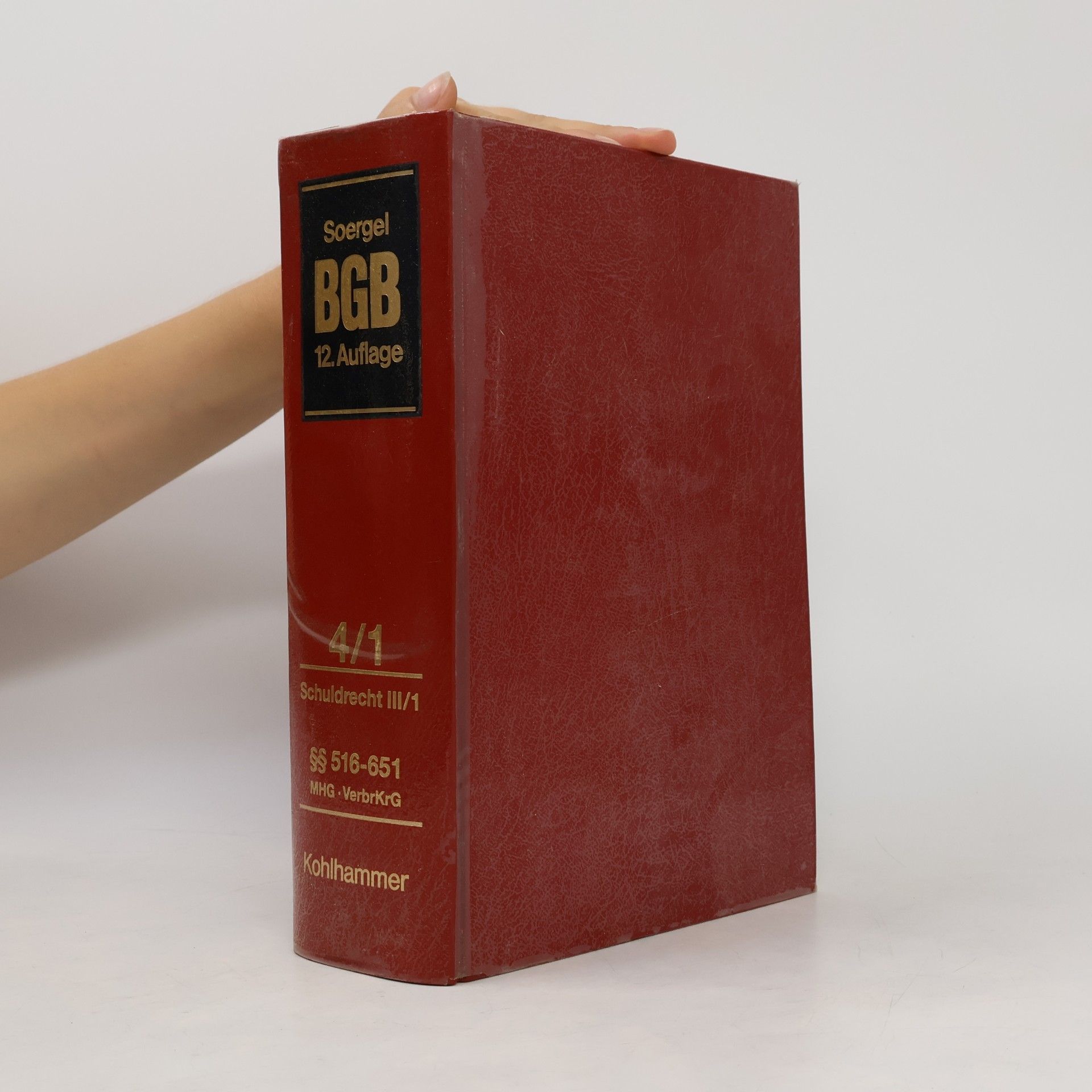 Walther Heintzmann Soergel - 4/1: Bürgerliches Gesetzbuch mit Einführungsgesetz und Nebengesetzen