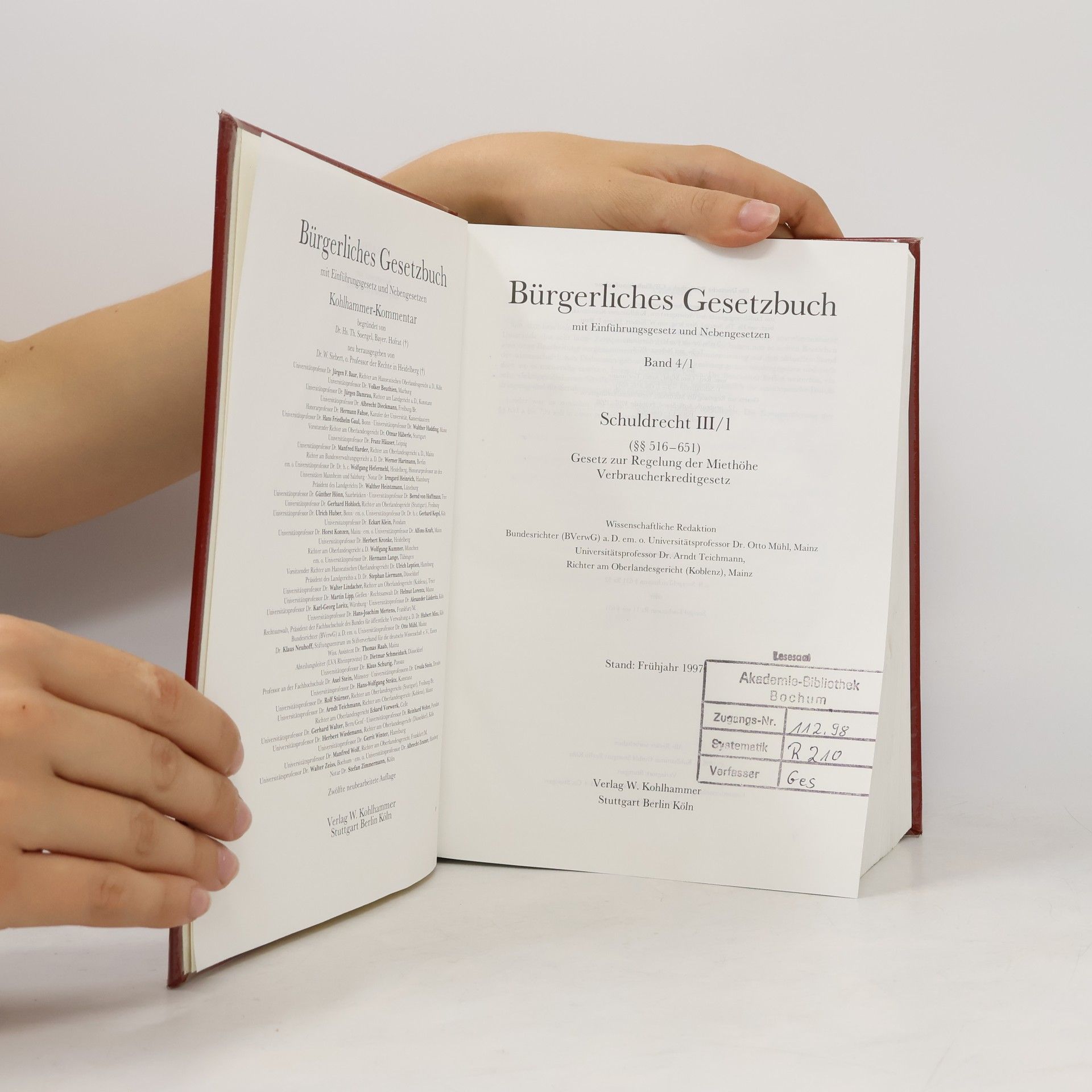 Hans Theodor Soergel Soergel - 4/1: Bürgerliches Gesetzbuch mit Einführungsgesetz und Nebengesetzen